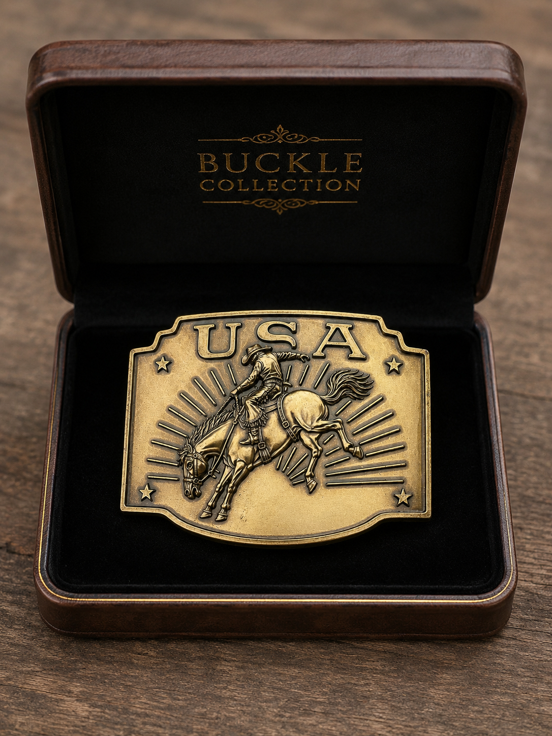 USA Bucking Bronc Belt Buckle