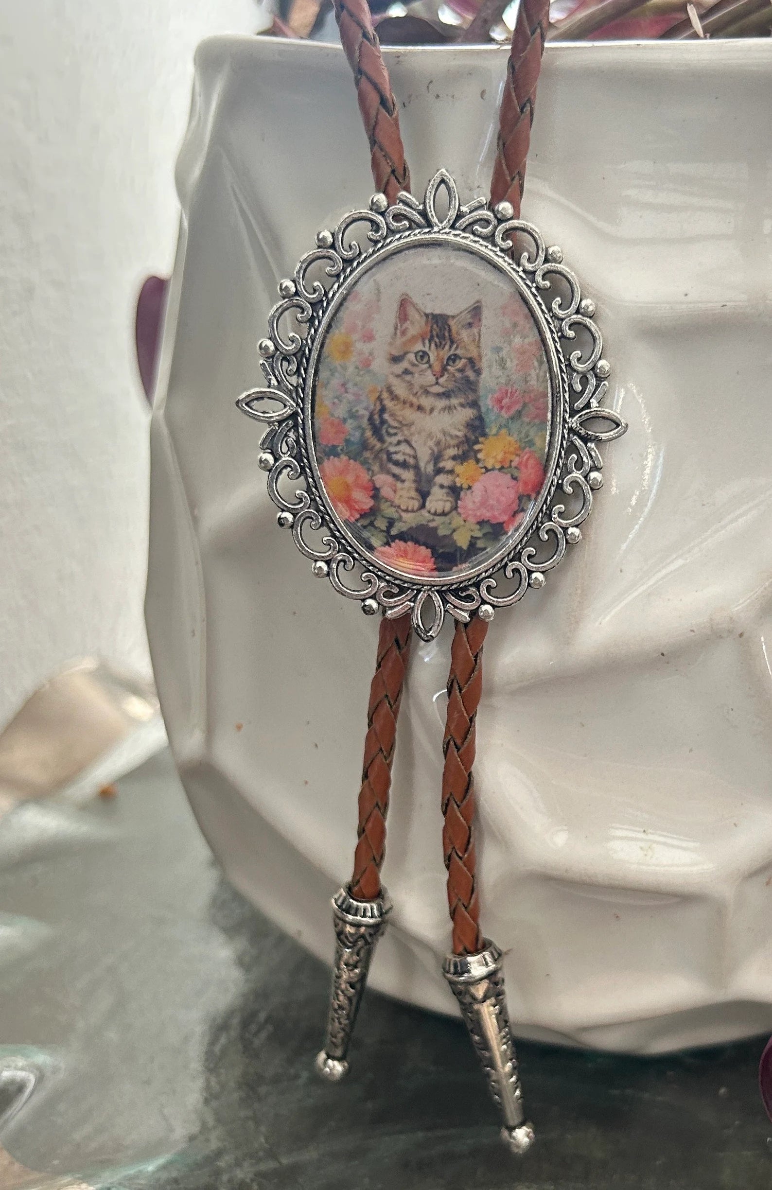 Kitten Portrait Bolo Tie