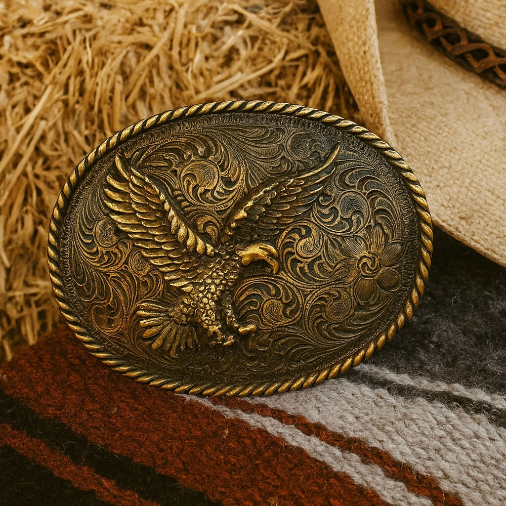 Bronze Eagle Belt Buckle display picture 3