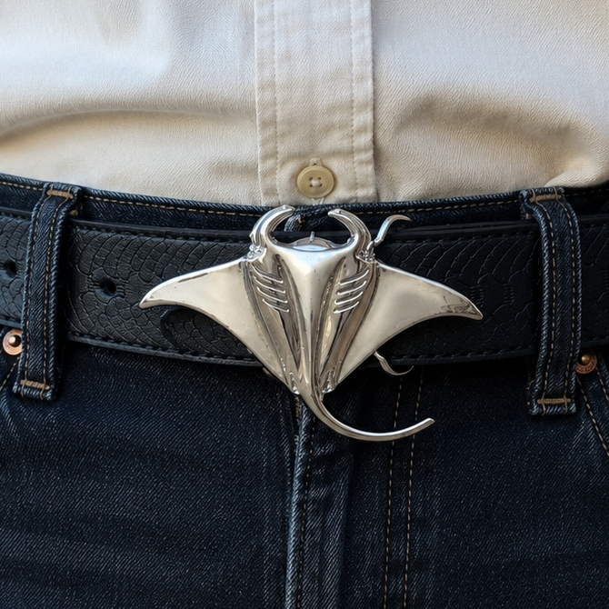 Manta Ray Belt Buckle
