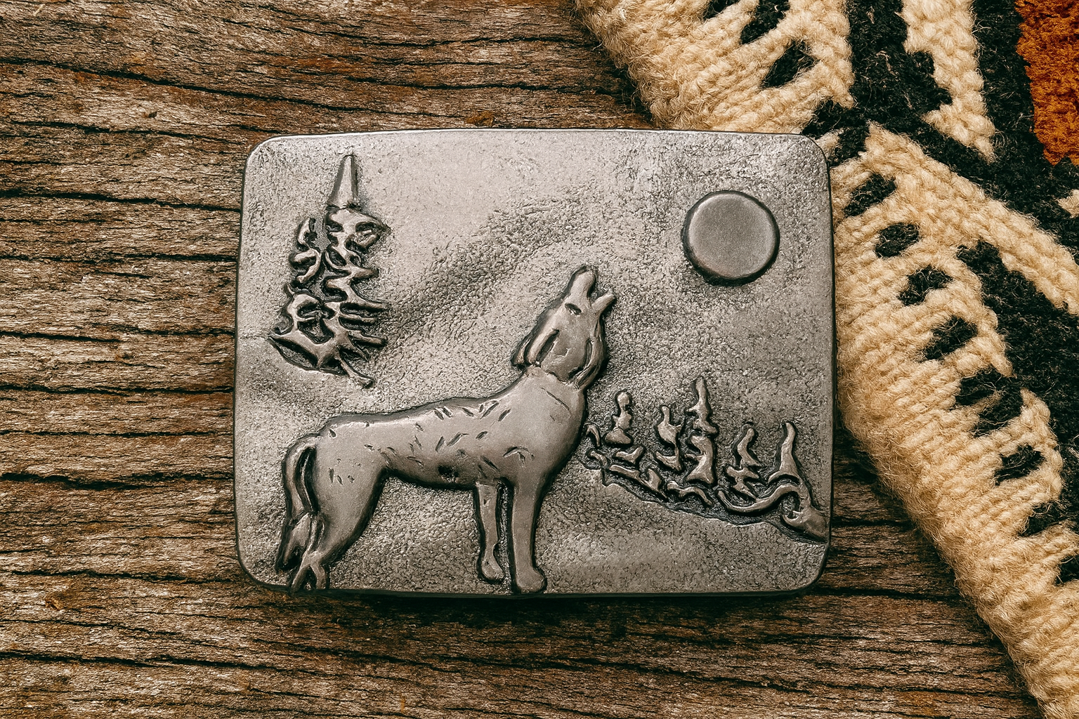 Howling Wolf Belt Buckle