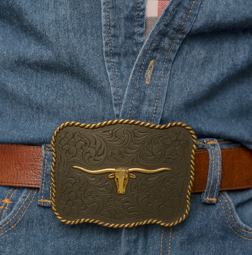 Copper Steer Belt Buckle