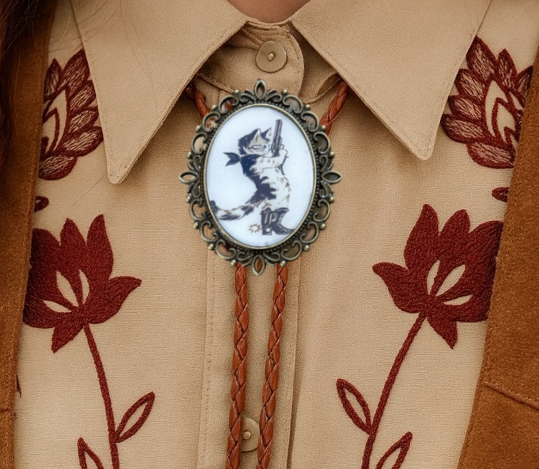 Kitten Bandit Bolo Tie