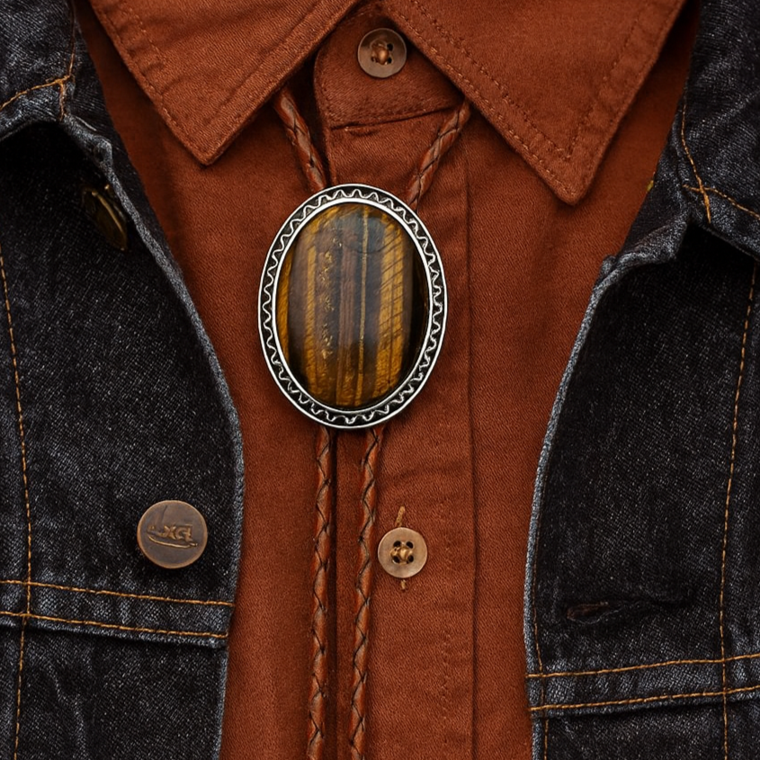 Southwestern Tigers Eye Bolo Tie
