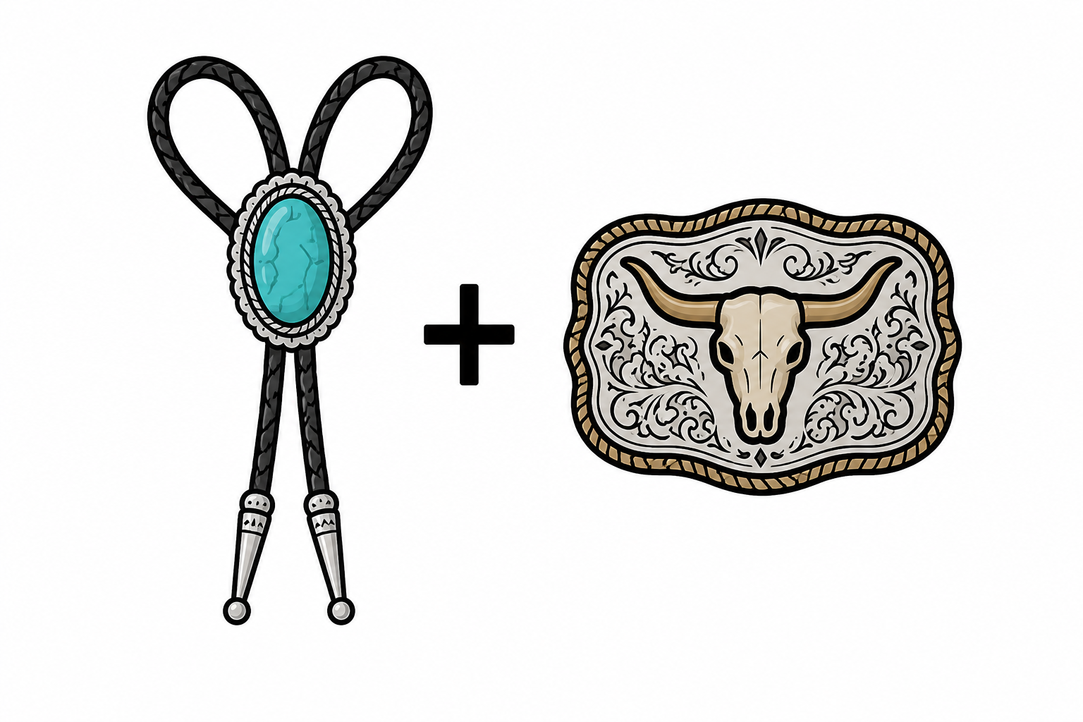 Abalone Shell Bolo Tie & Buckle Set