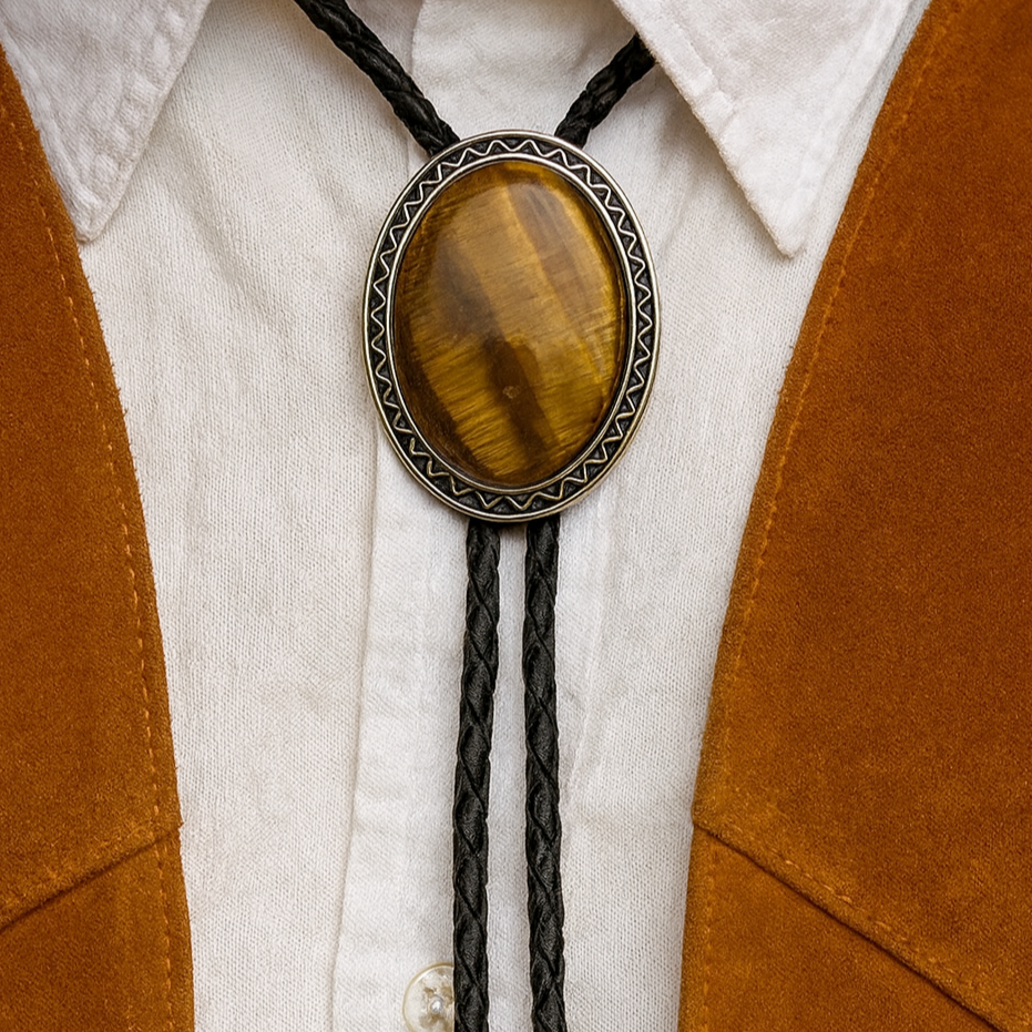 Tigers Eye Bolo Tie