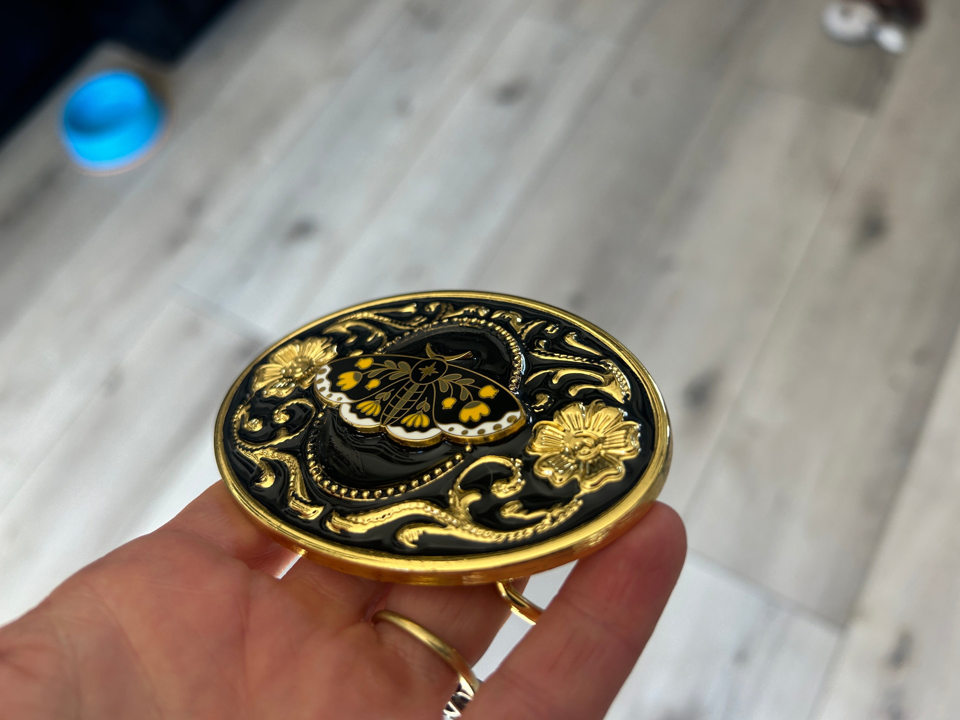 Golden Moth Belt Buckle