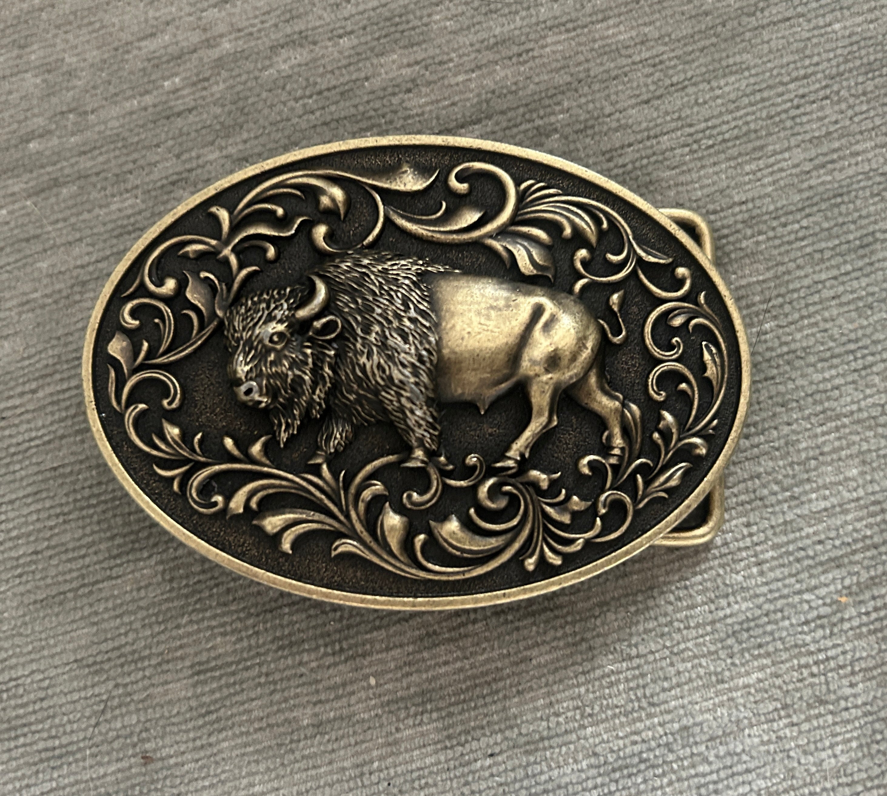 Bronze Buffalo Belt Buckle