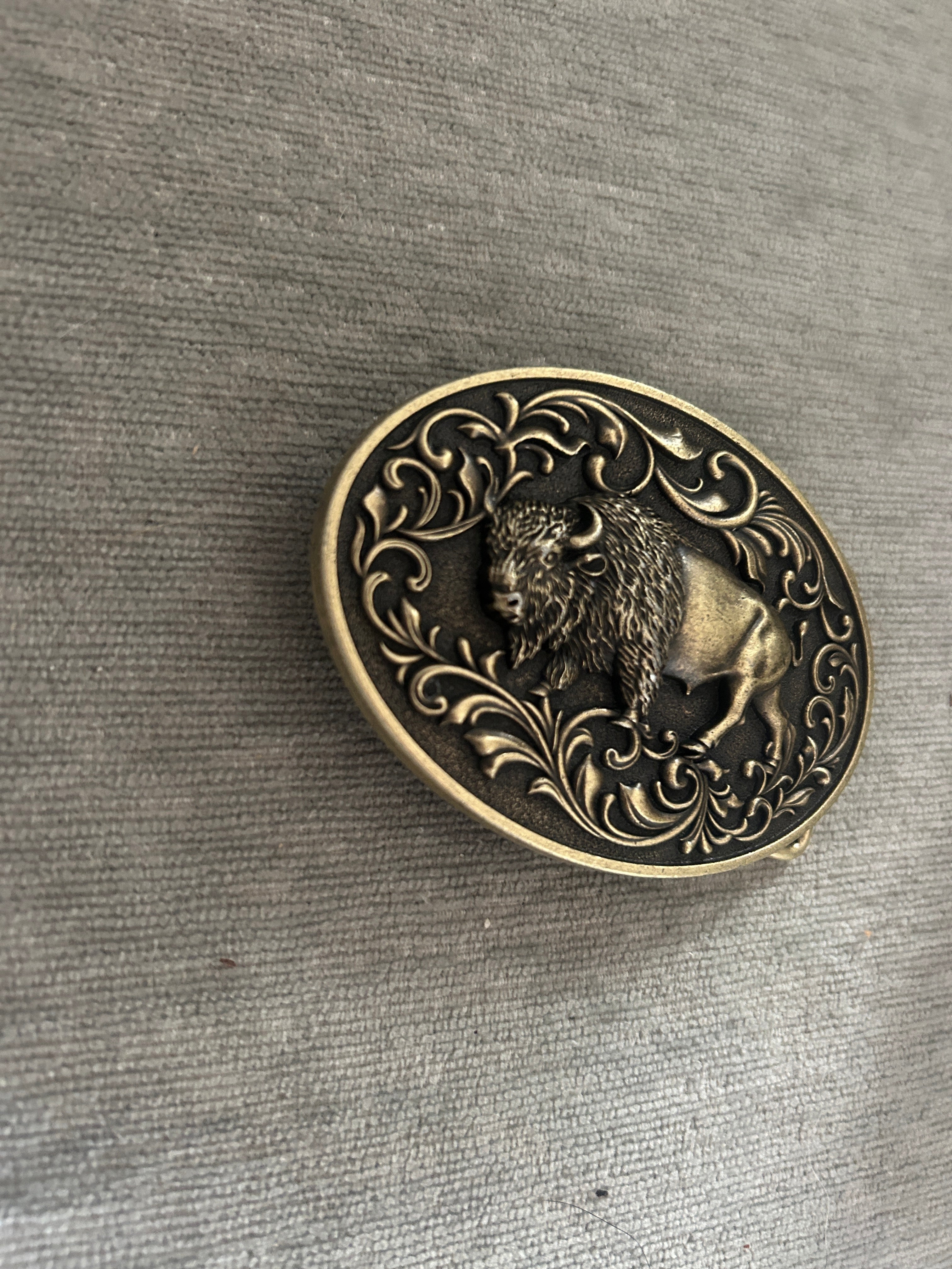 Bronze Buffalo Belt Buckle