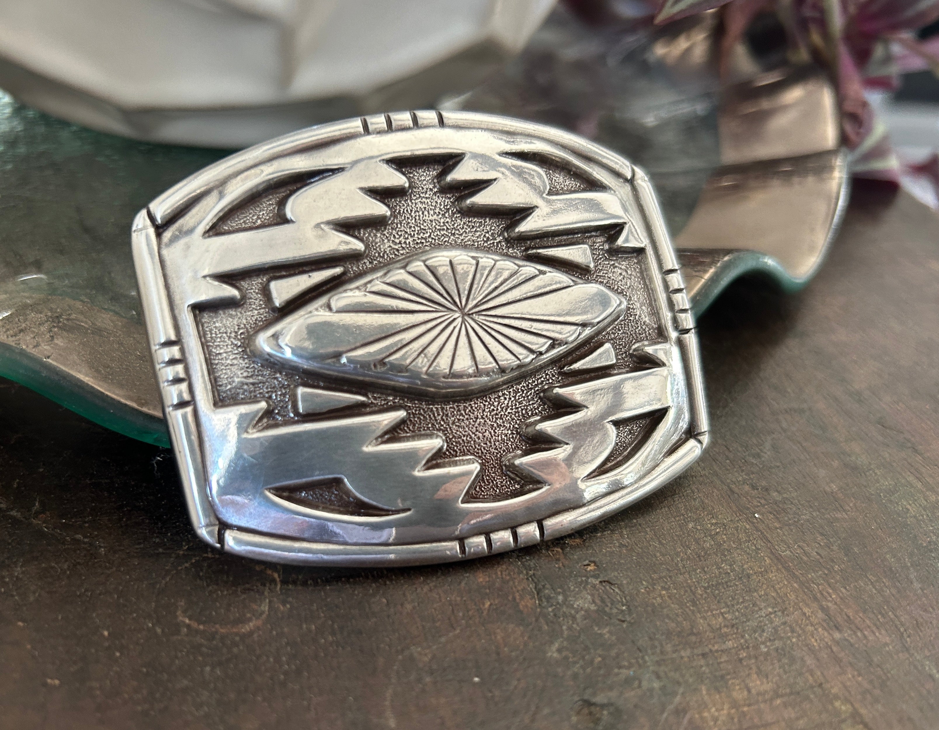 Engraved Western Belt Buckle