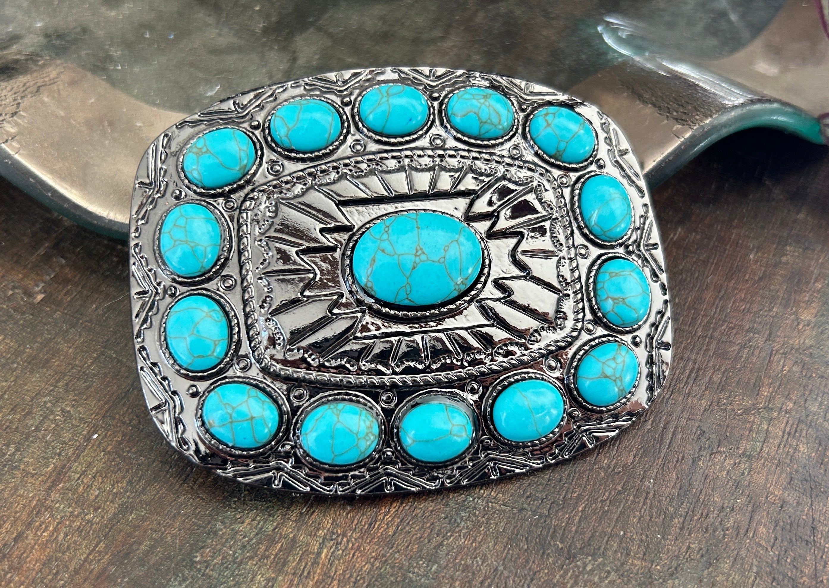 Turquoise Western Belt Buckle