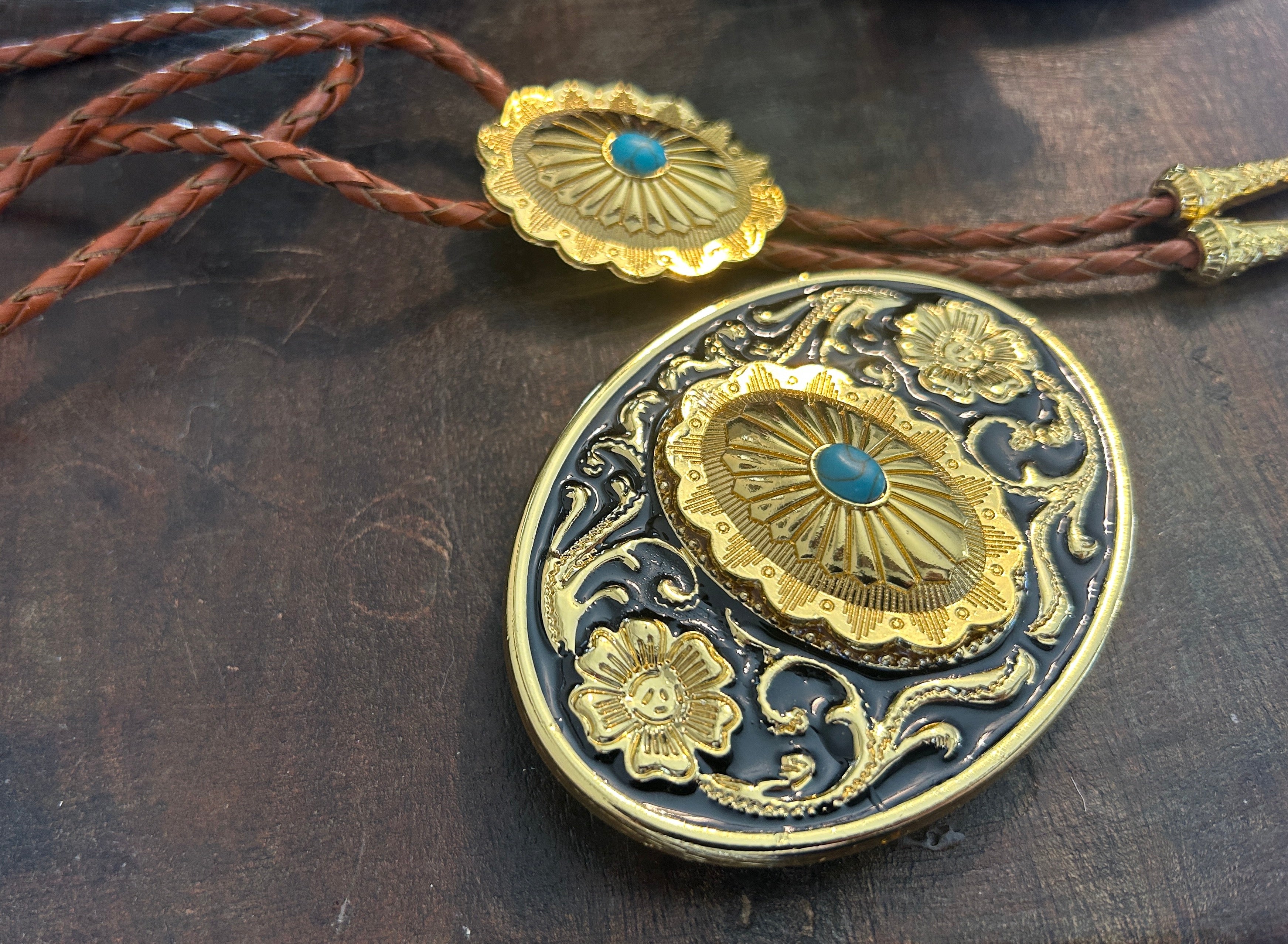 Golden Bolo & Buckle Set