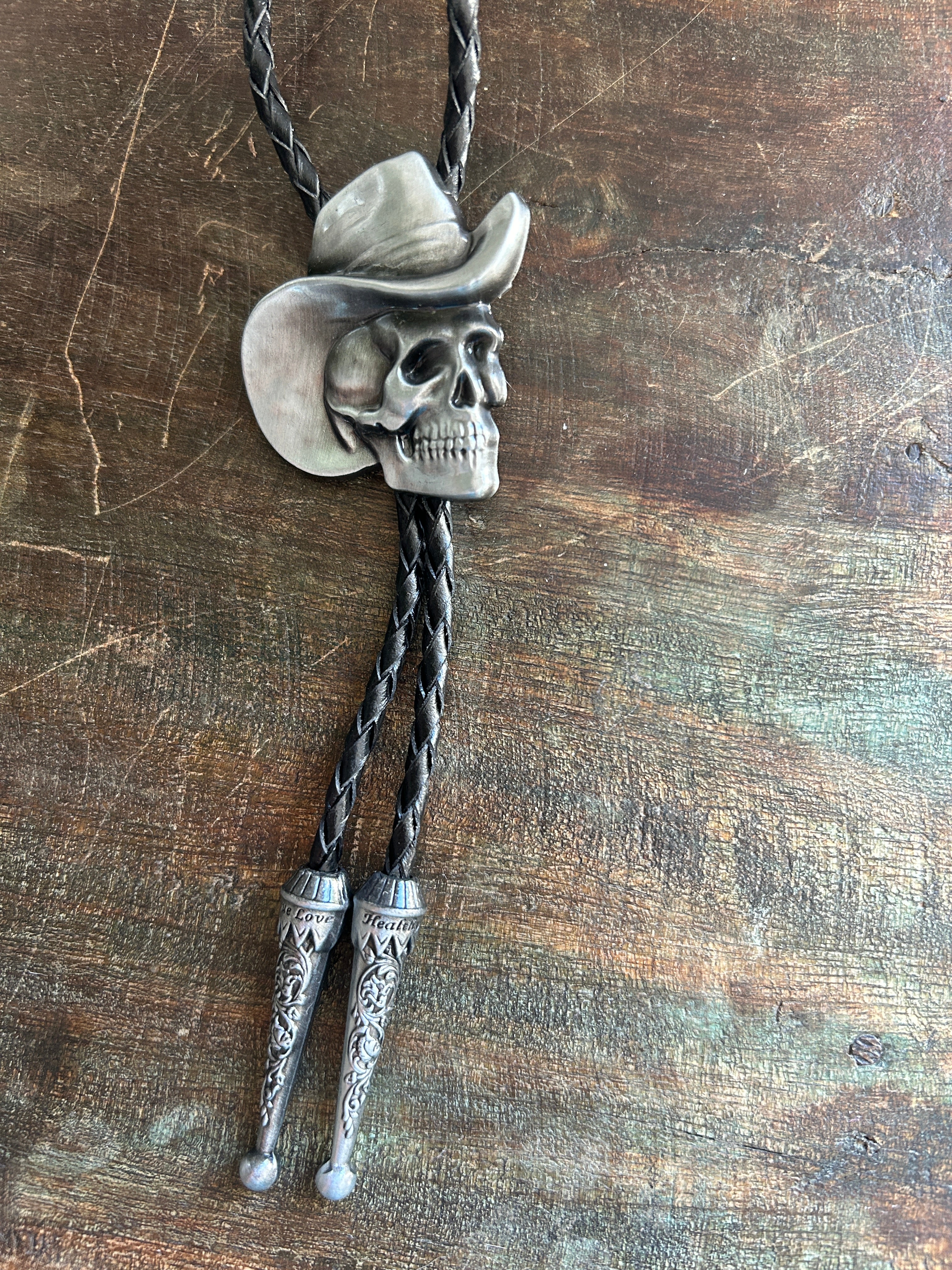 Skeleton Cowboy Bolo tie