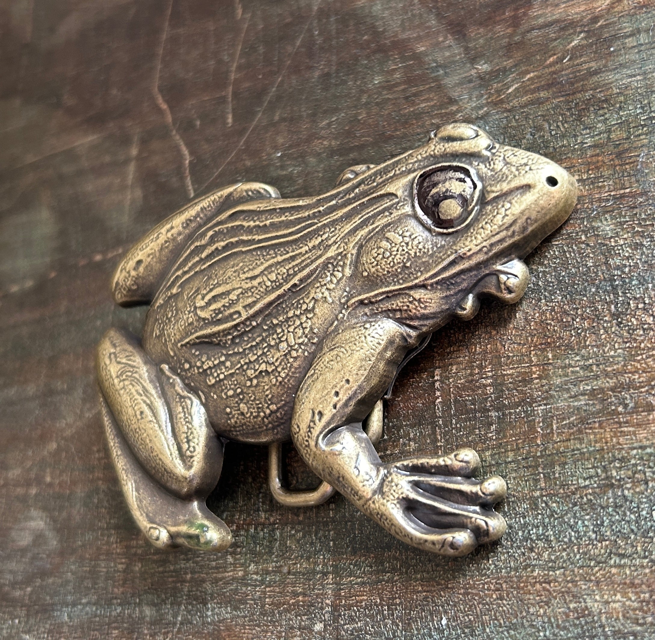 Brass Frog Belt Buckle