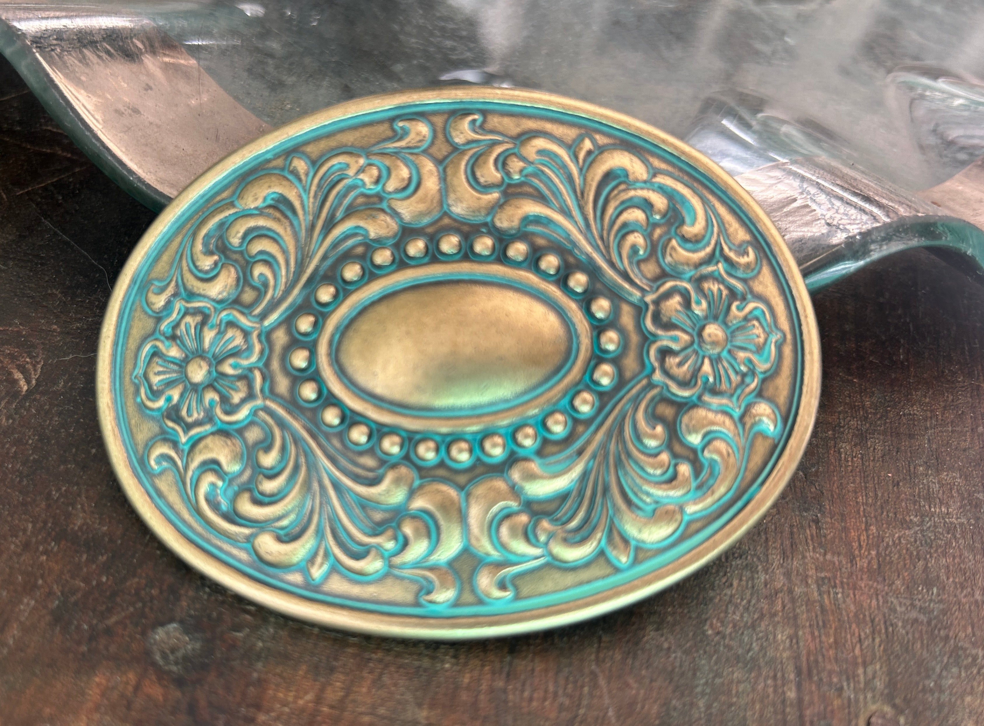 Oval Patina Belt Buckle