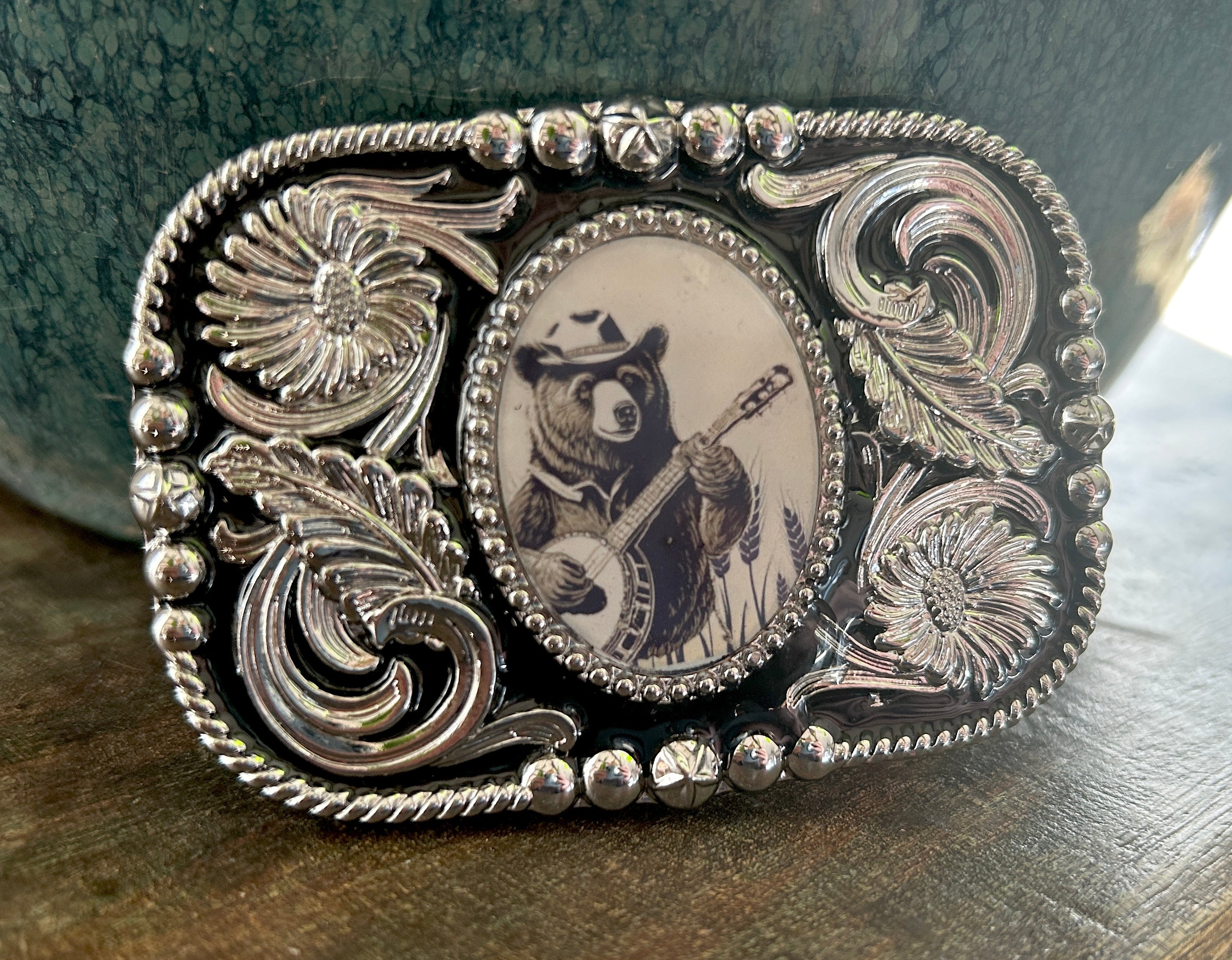 Banjo Bear Belt Buckle