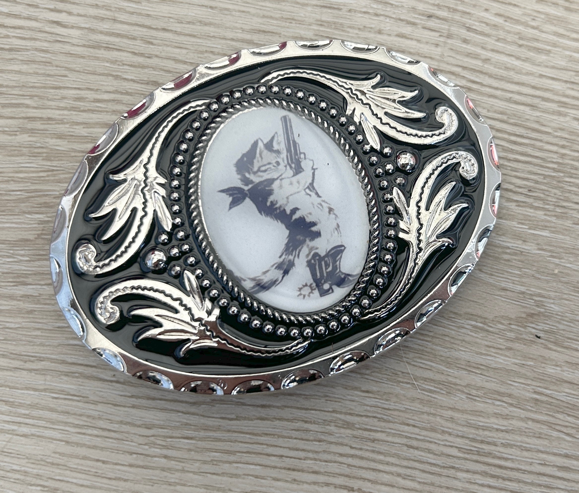 Kitten Bandit Belt Buckle