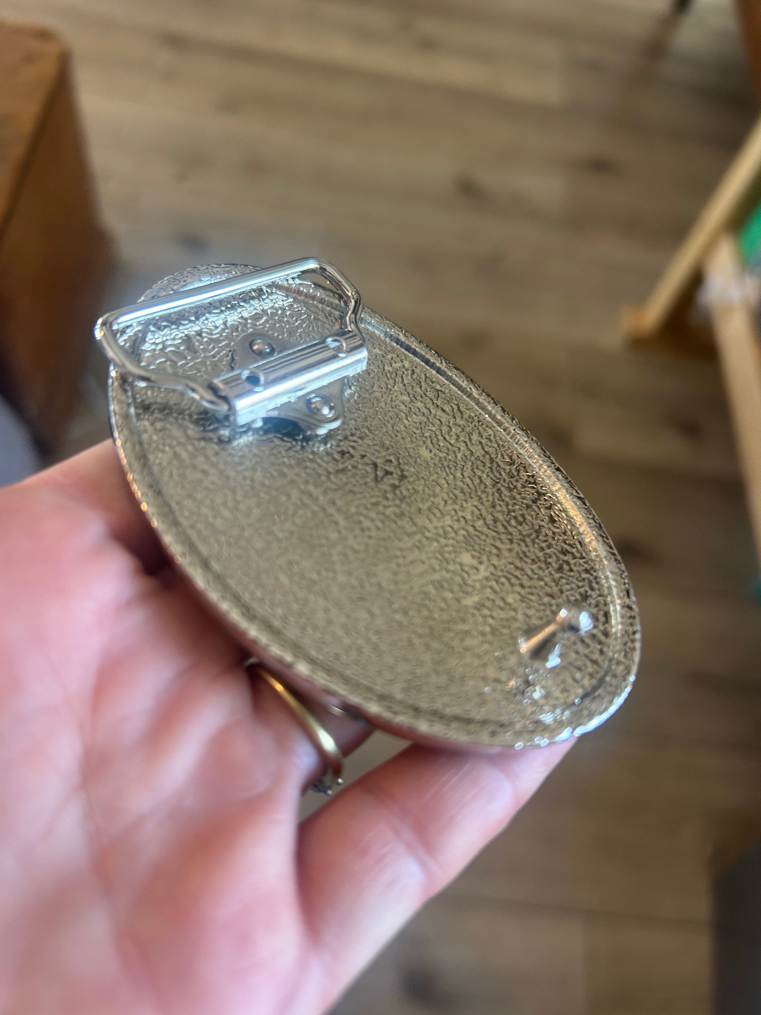 Hand Painted Rose Belt Buckle