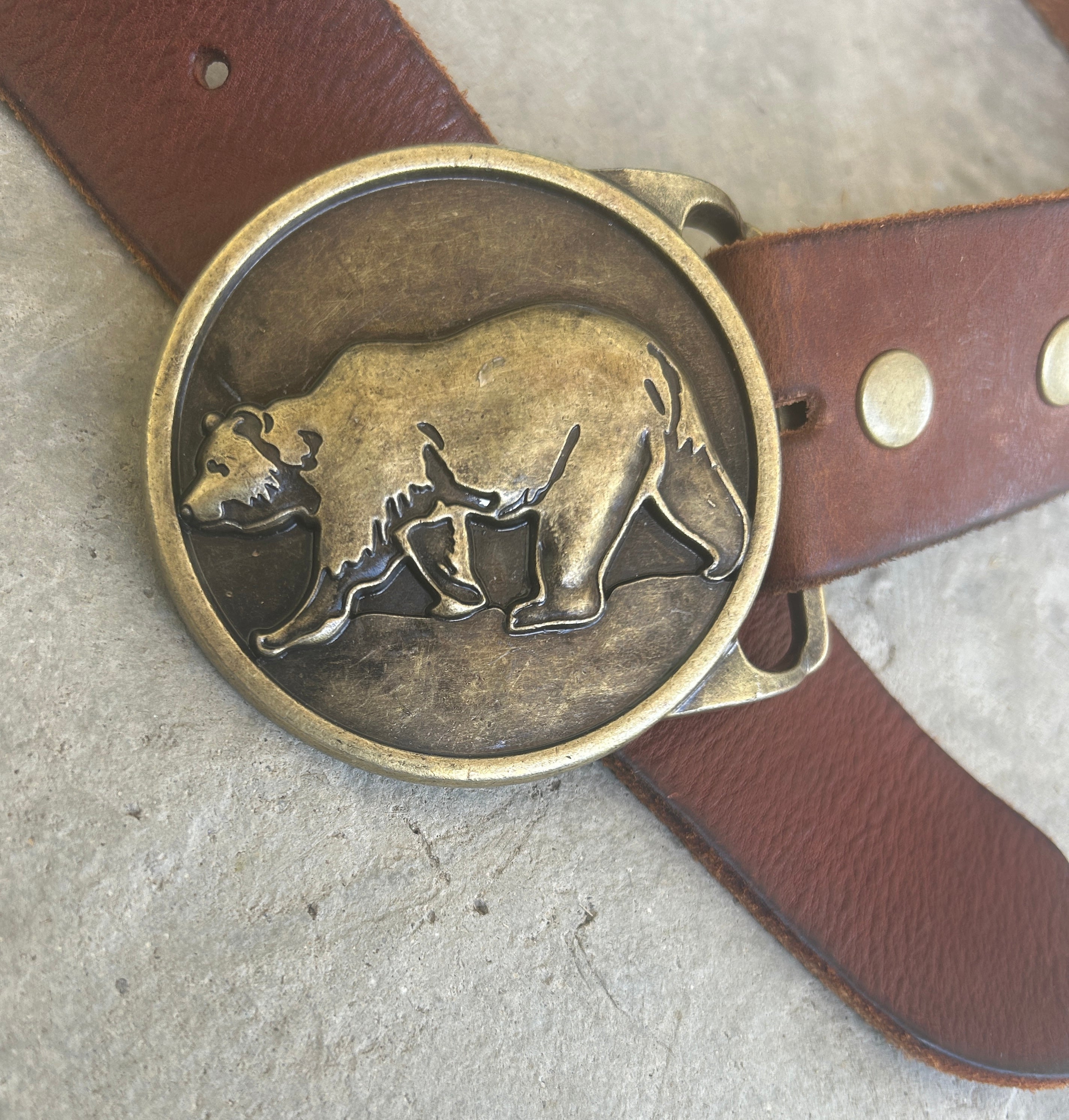 Large Bear Belt Buckle