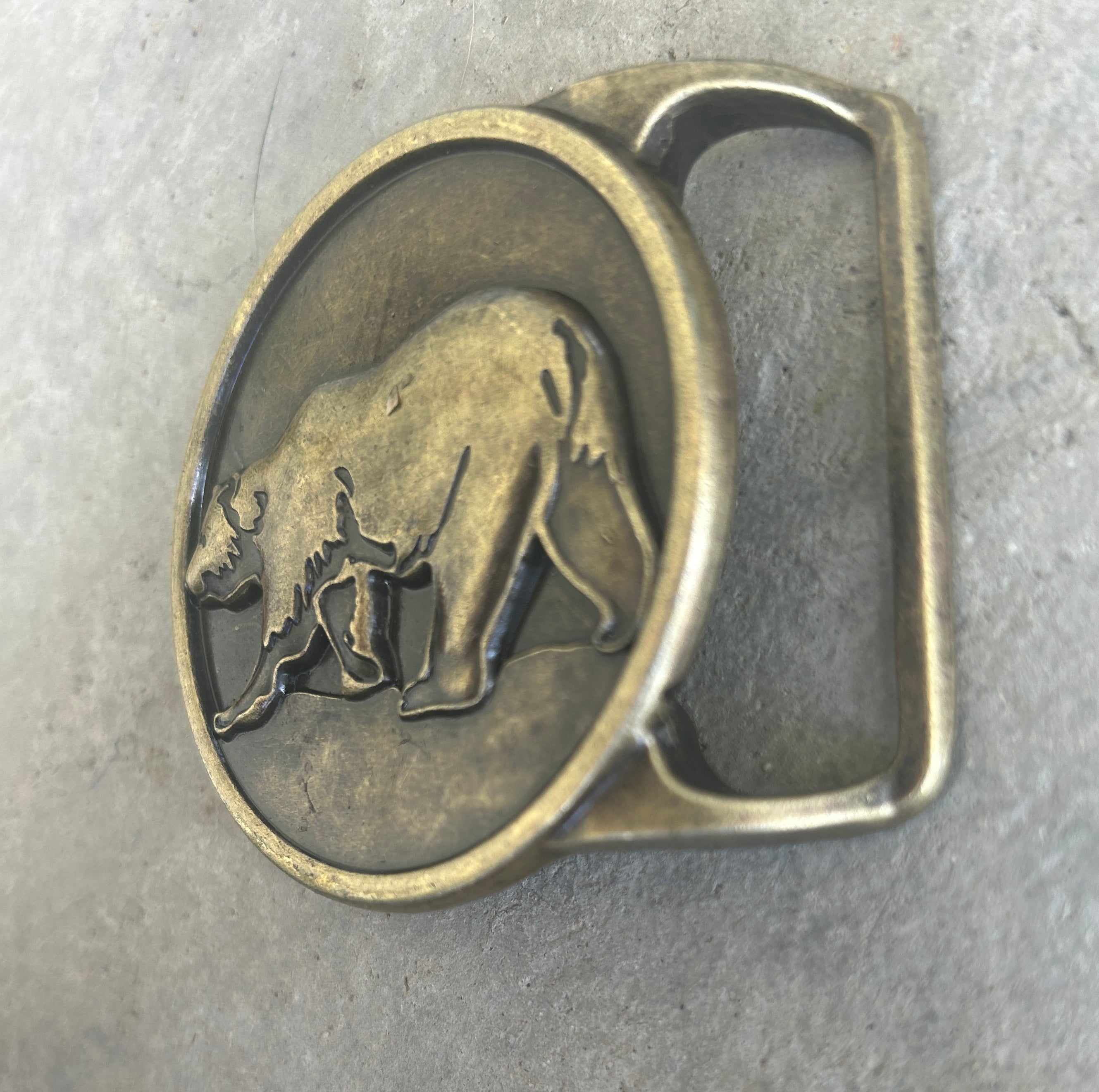 Large Bear Belt Buckle