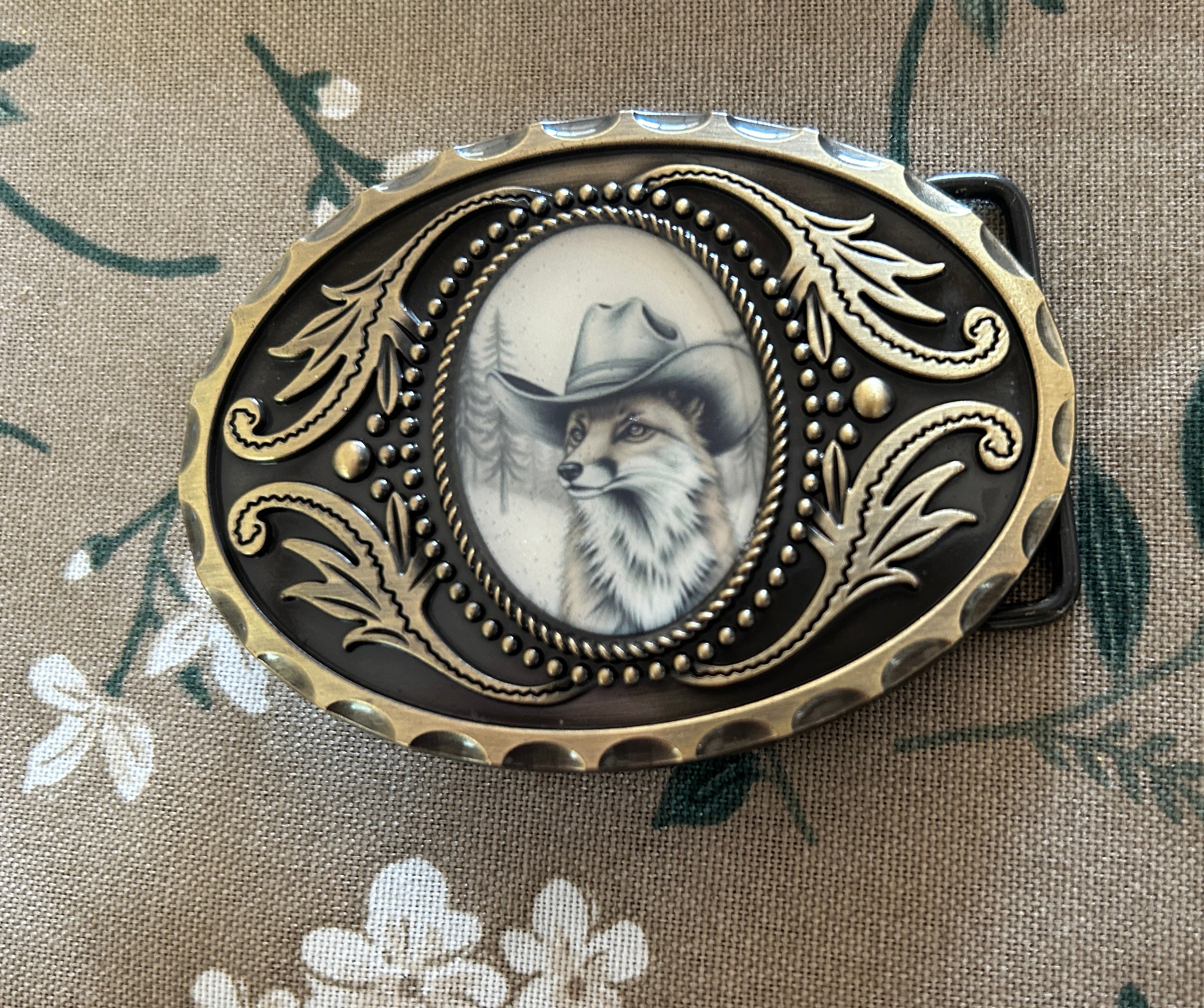 Country Fox Belt Buckle
