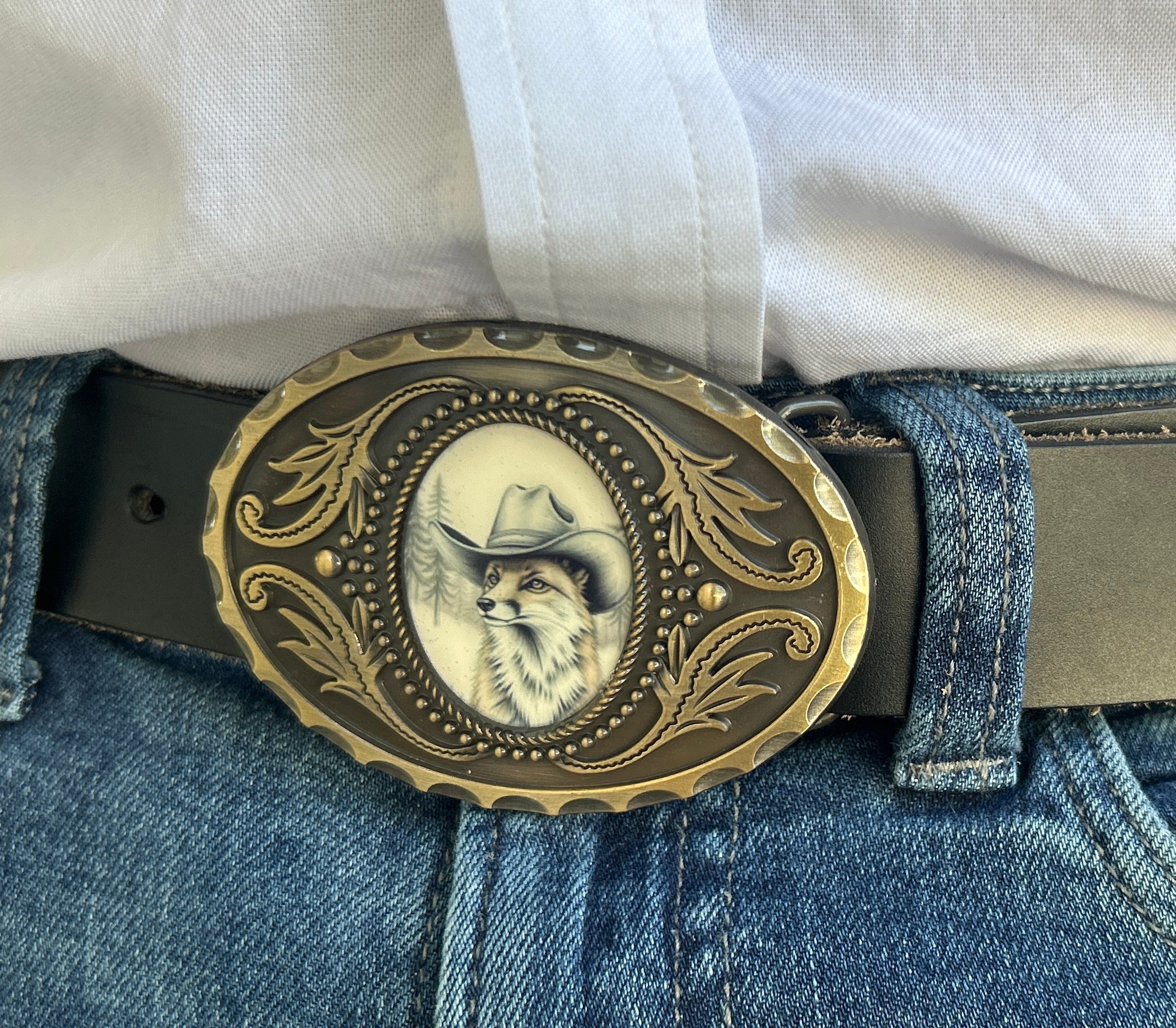 Country Fox Belt Buckle