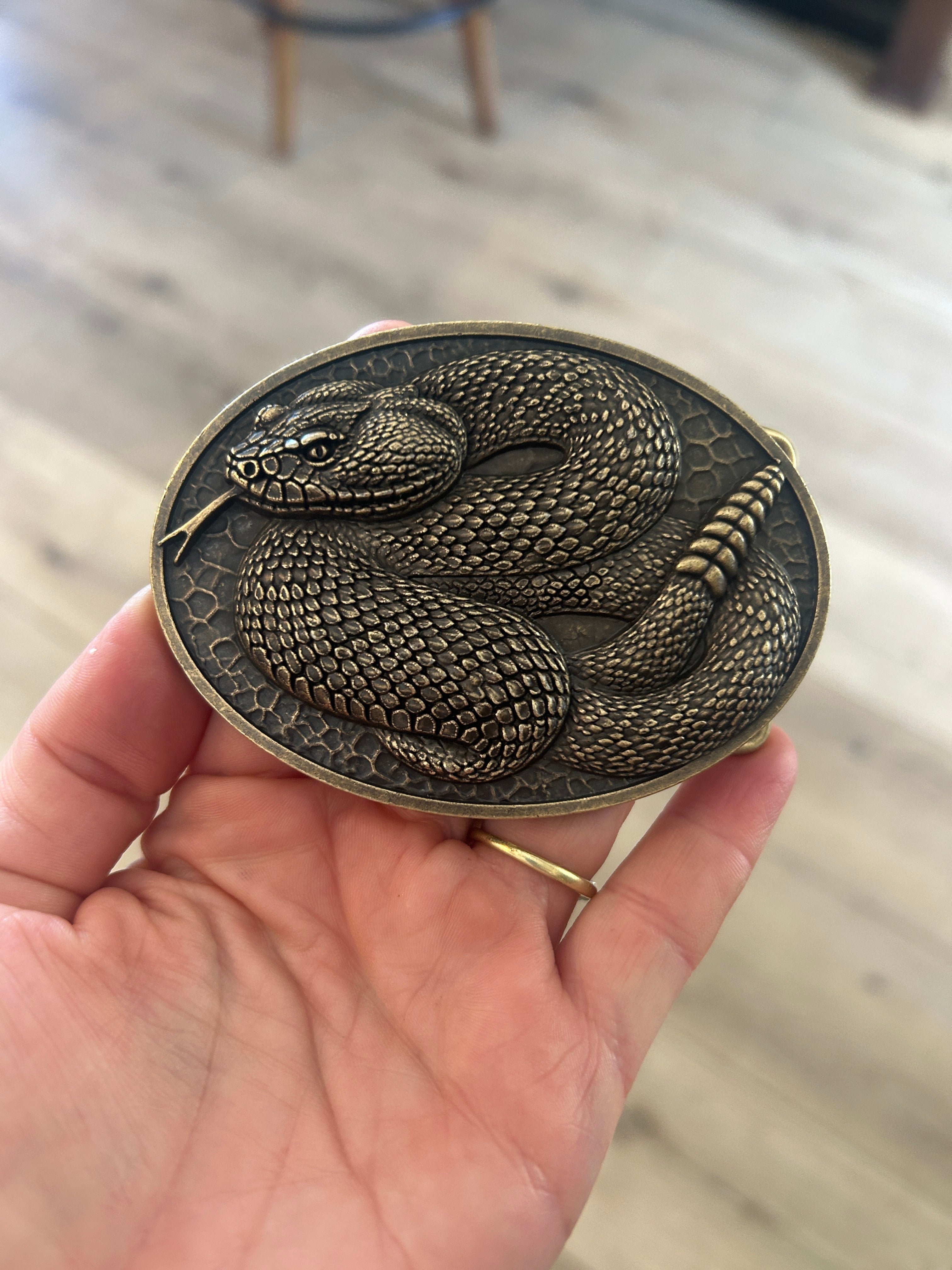 Rattlesnake Belt Buckle