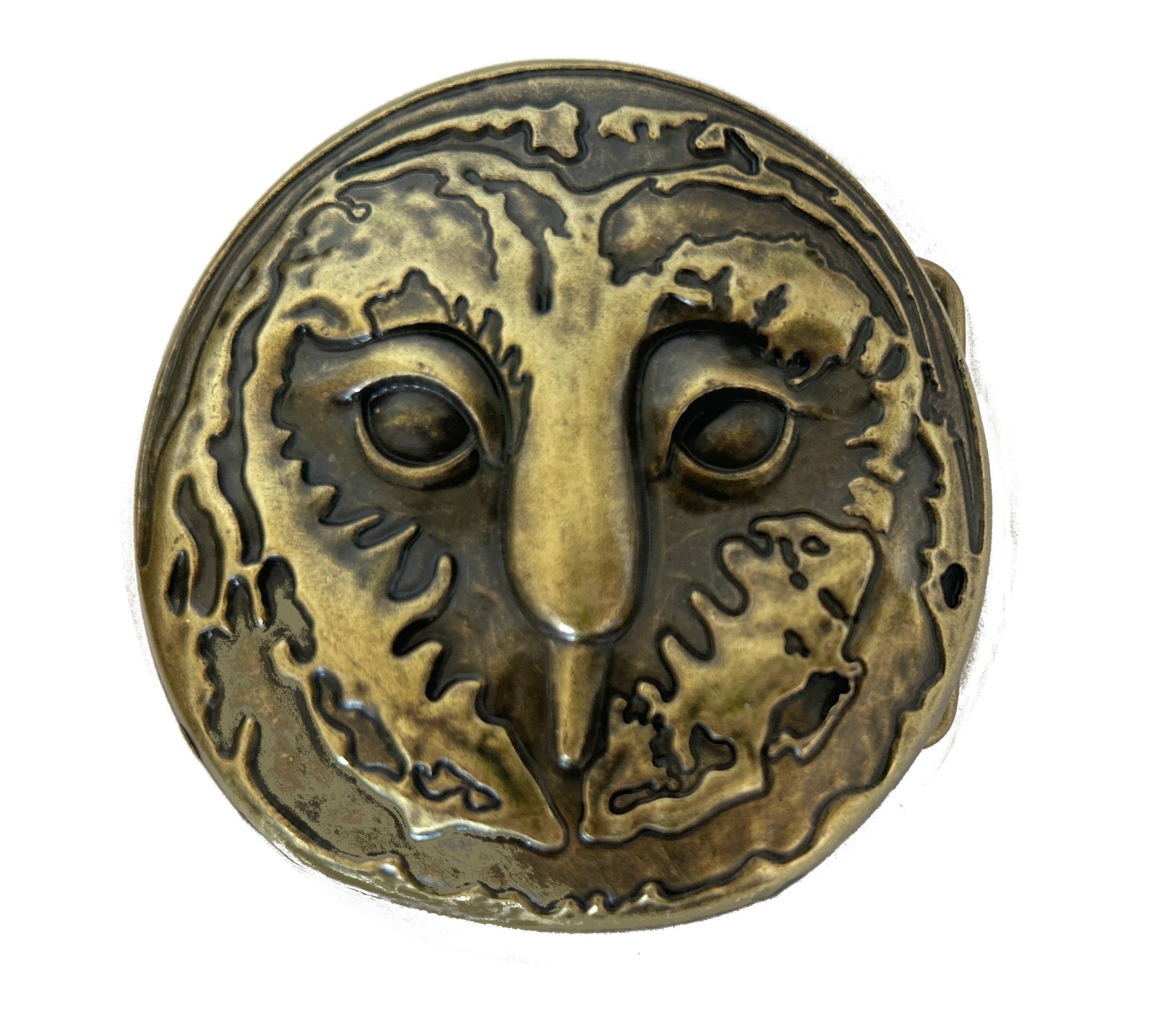 Vintage Owl Head- Barn Owl Belt Buckle