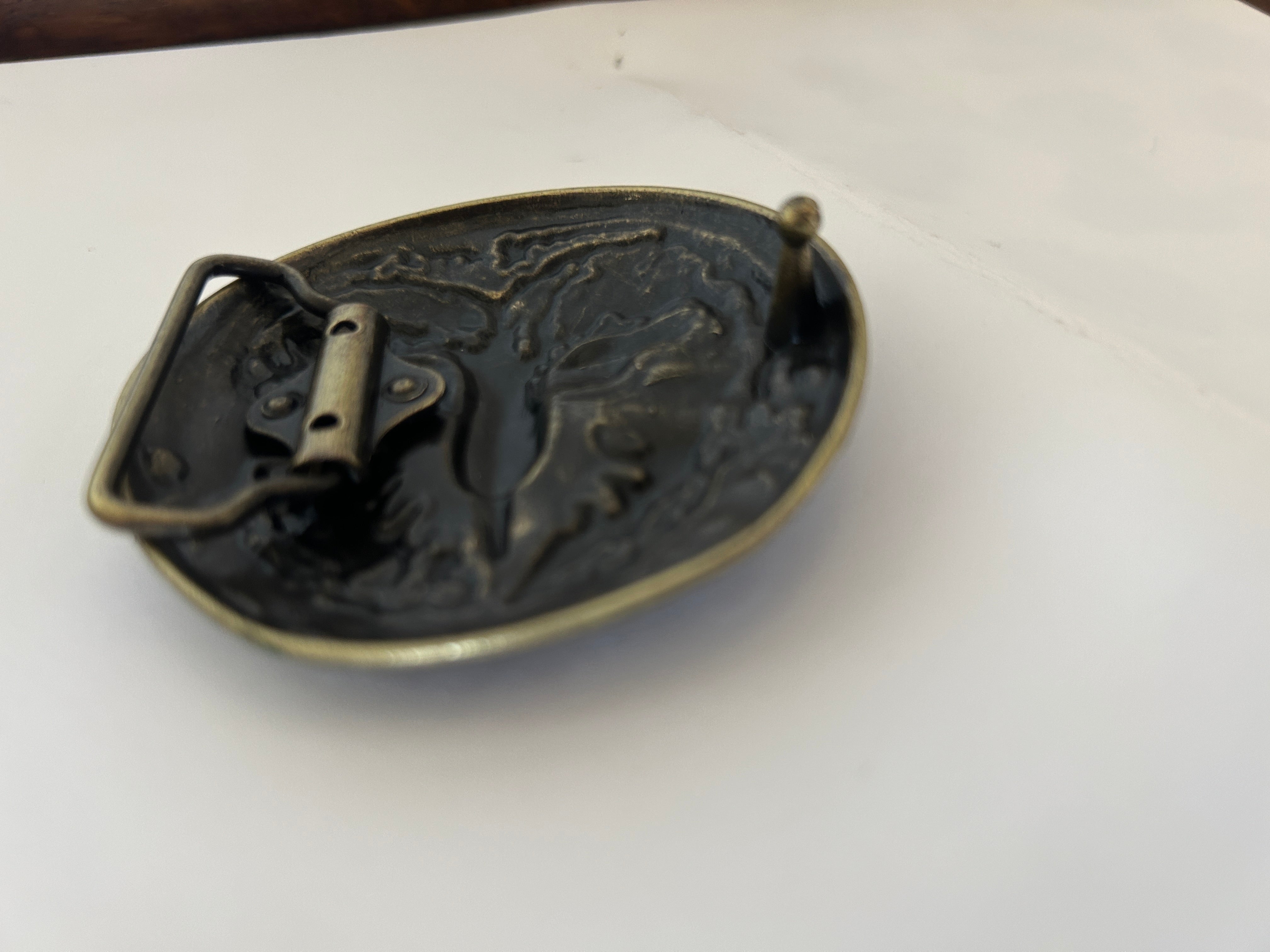 Vintage Owl Head- Barn Owl Belt Buckle