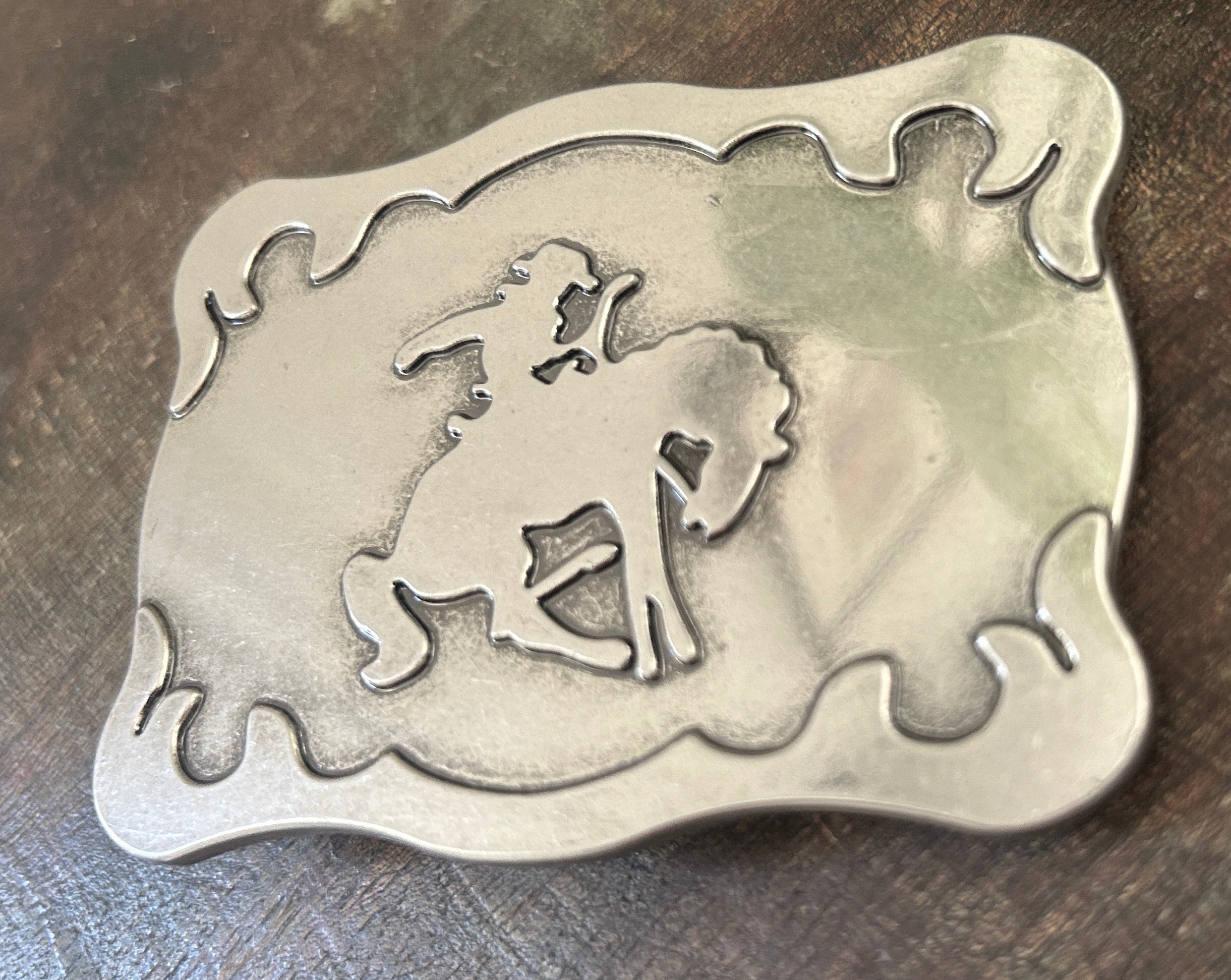 Silver Rodeo Belt Buckle