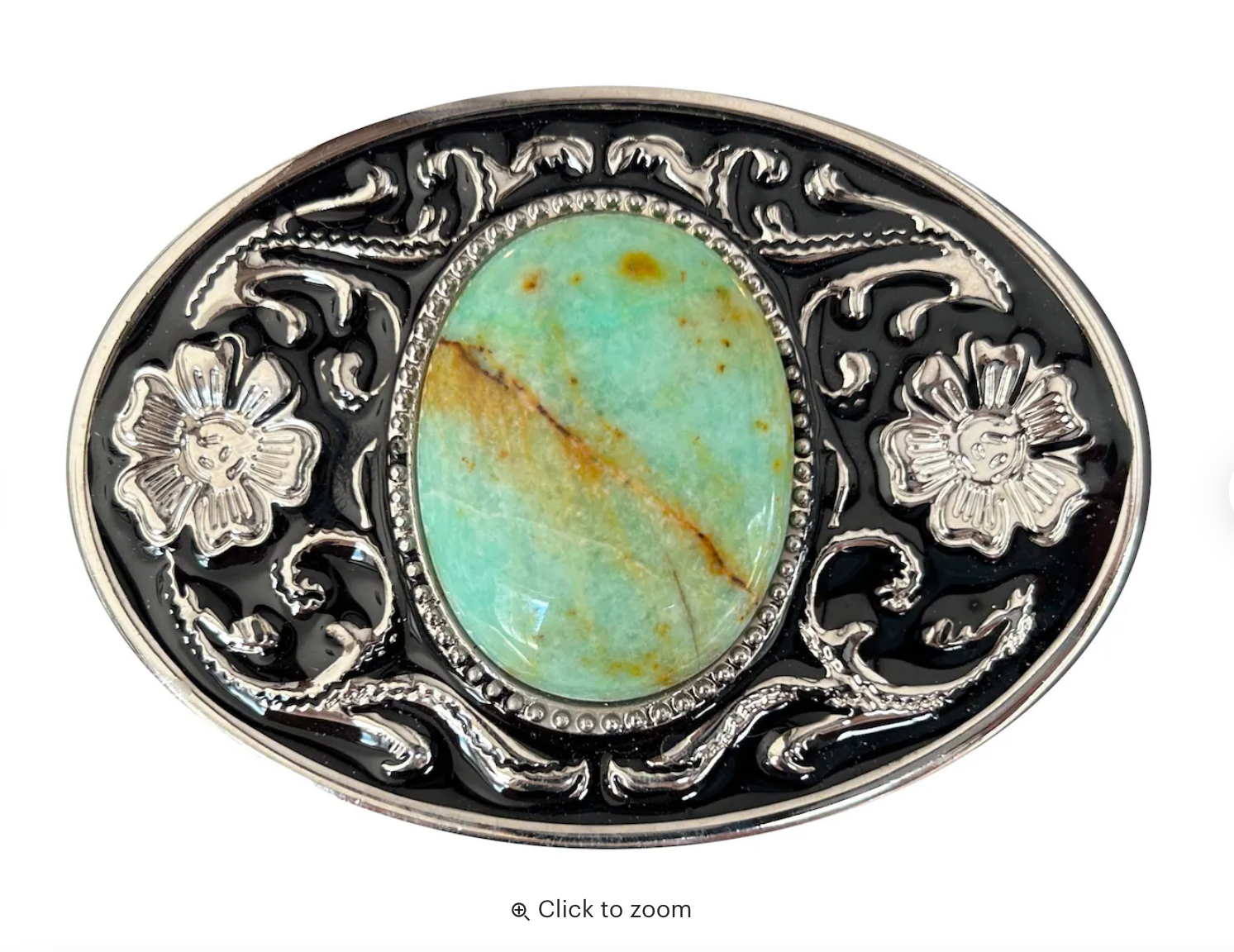 Flecked Turquoise Belt Buckle