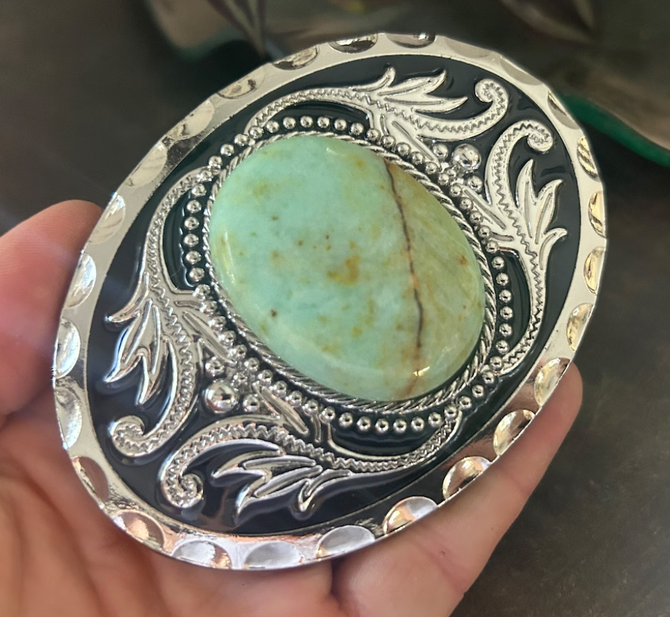 Aqua Stone Belt Buckle