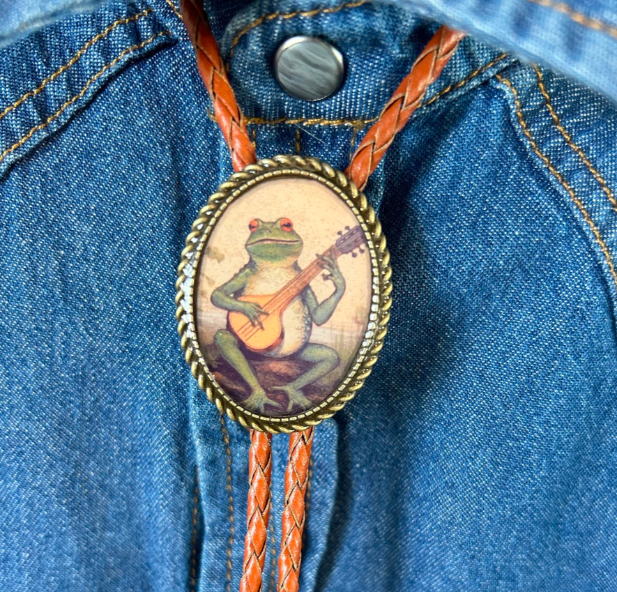 Banjo Frog Bolo Tie