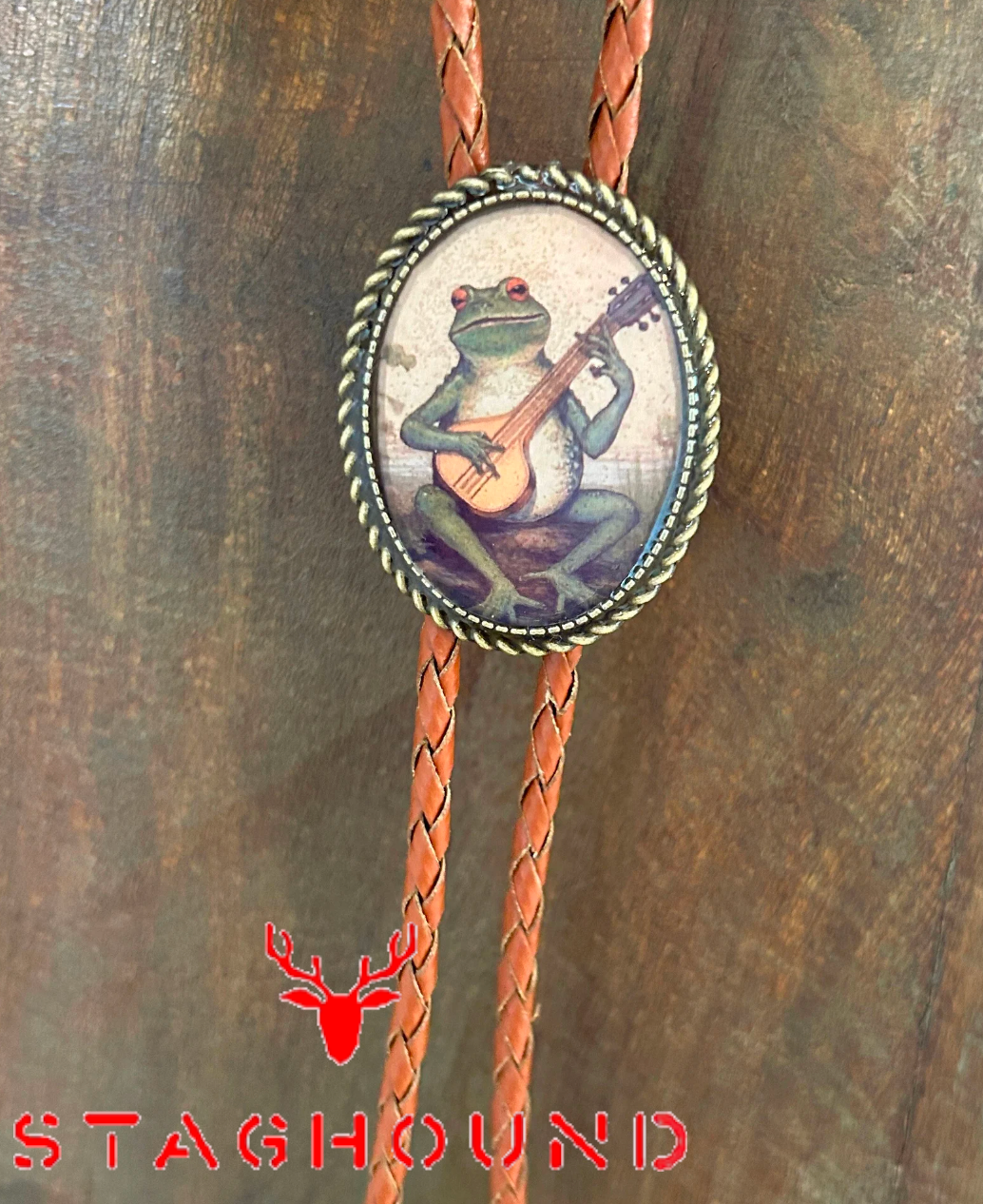 Banjo Frog Bolo Tie