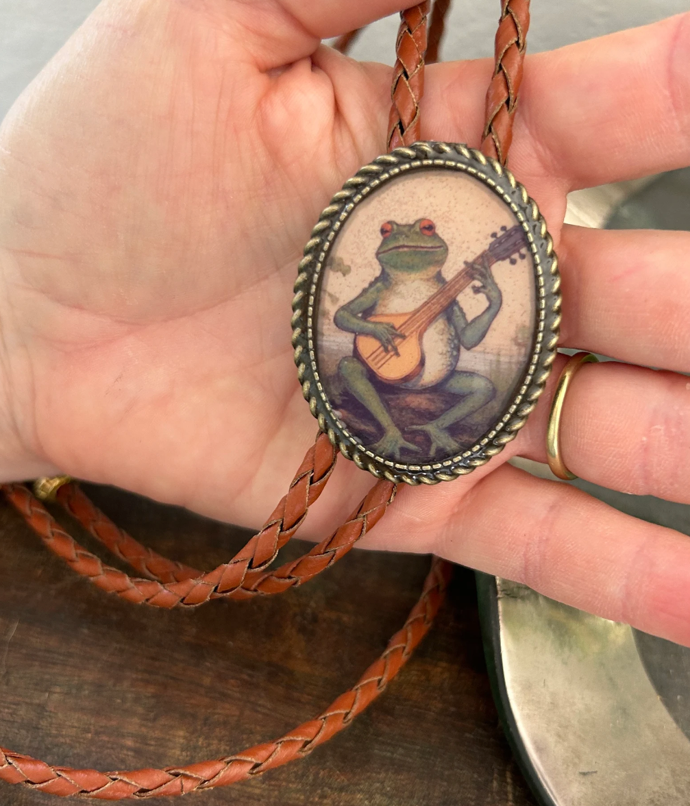 Banjo Frog Bolo Tie