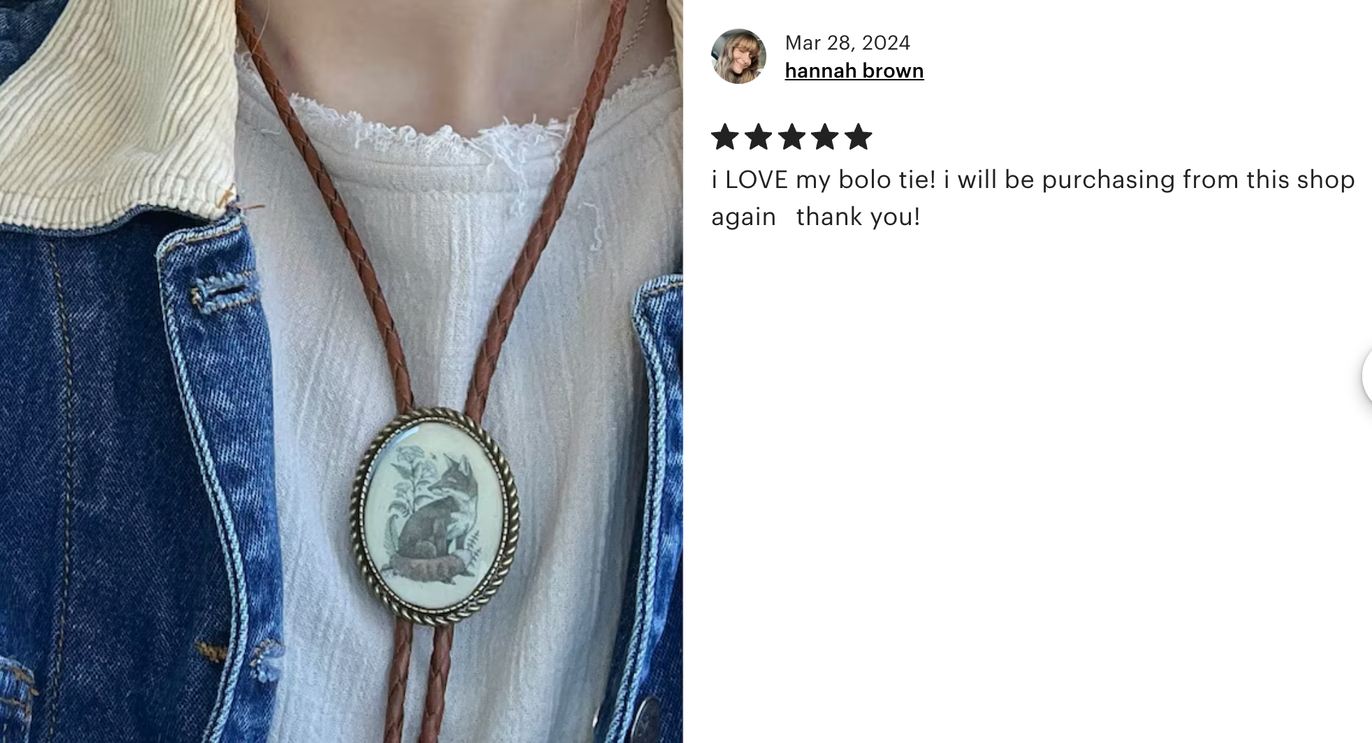 Fox Bolo Tie