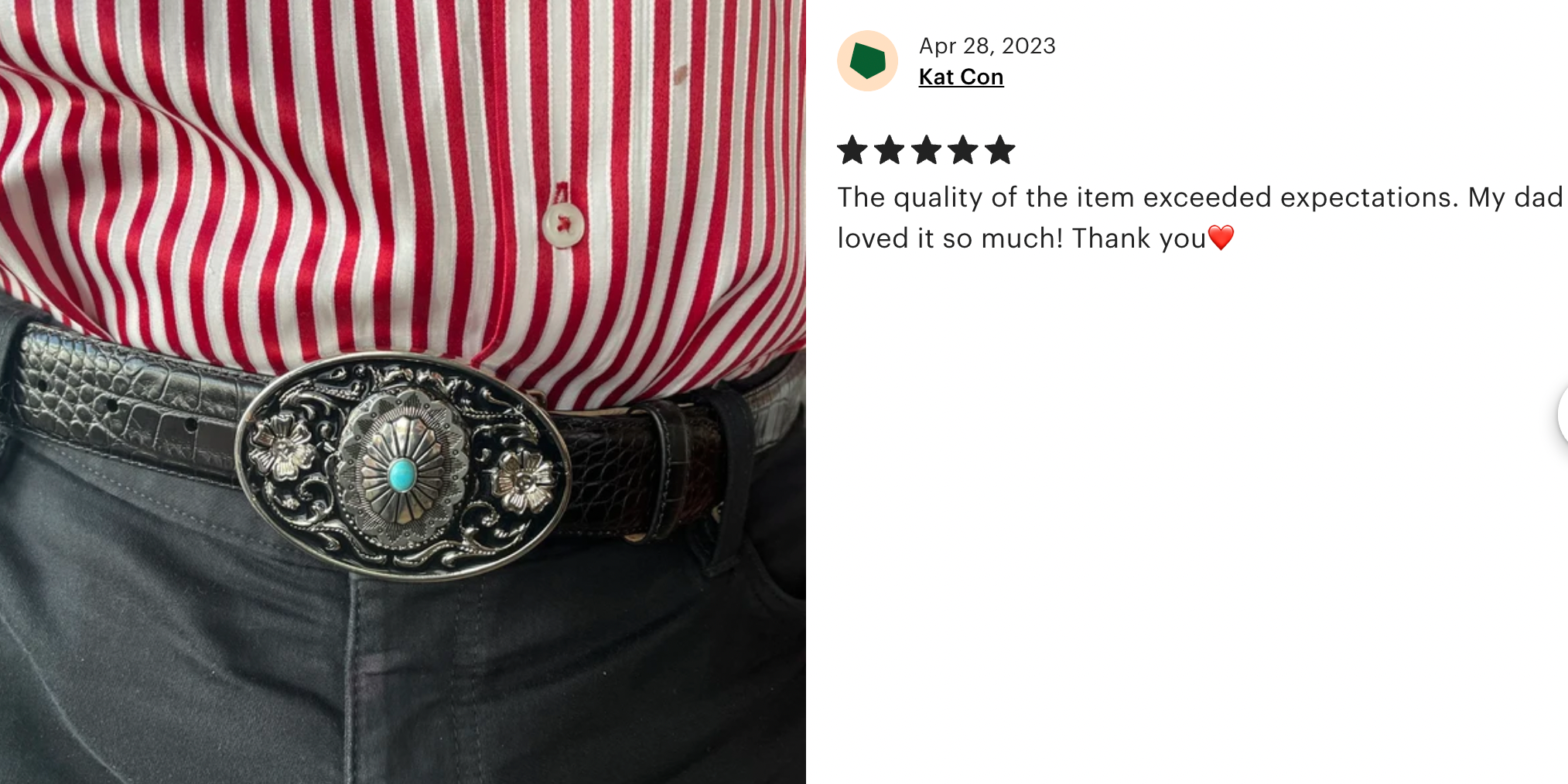 Turquoise Accent Belt Buckle