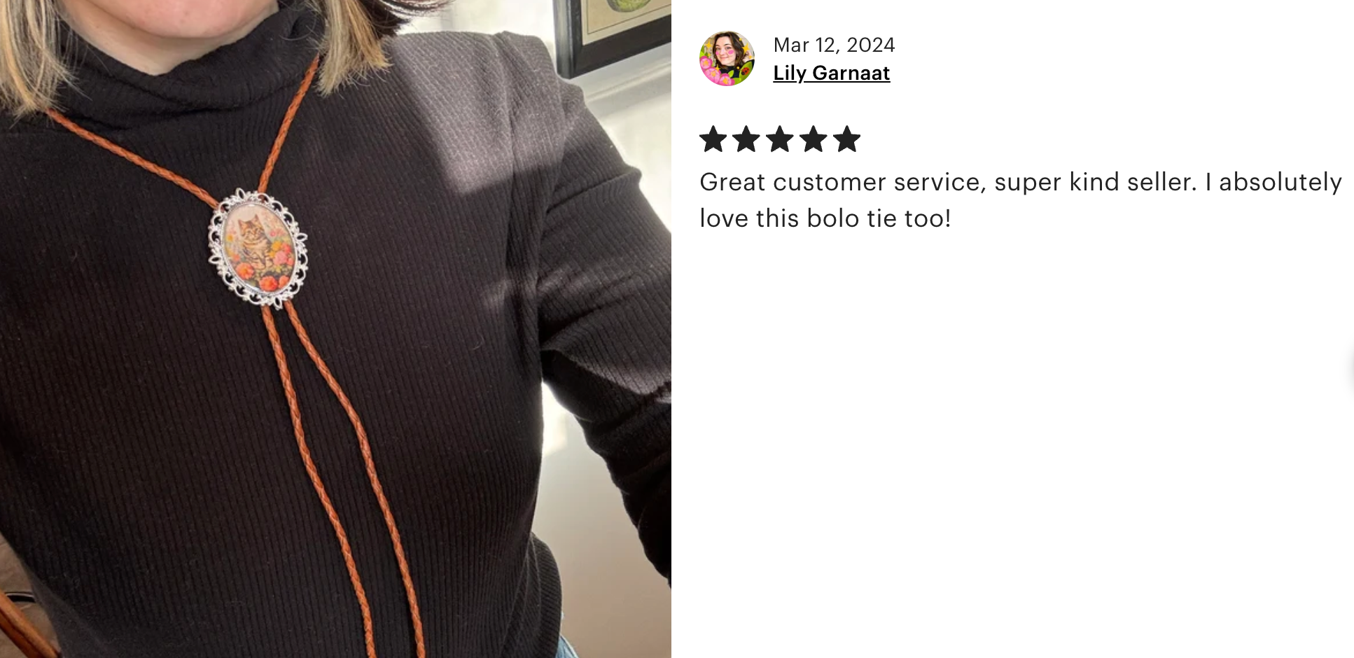 Kitten Portrait Bolo Tie