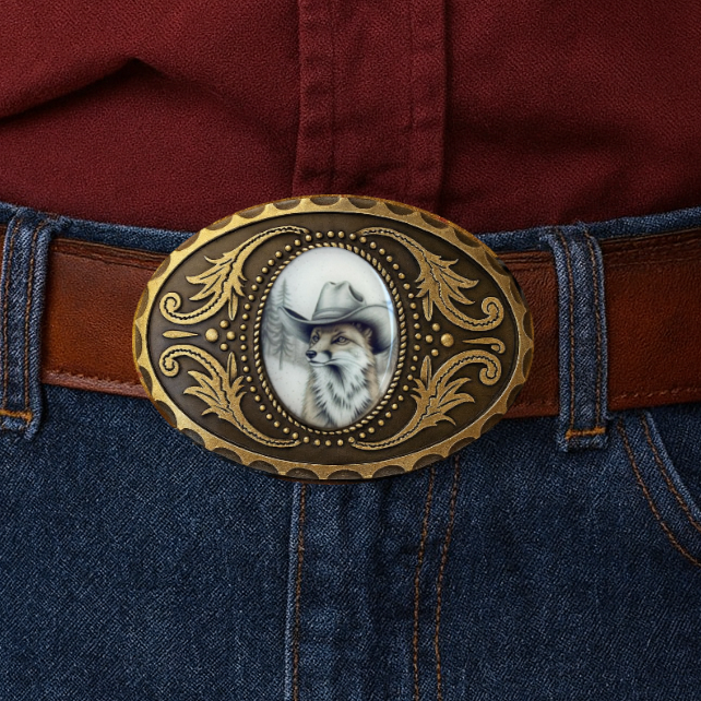 Country Fox Belt Buckle