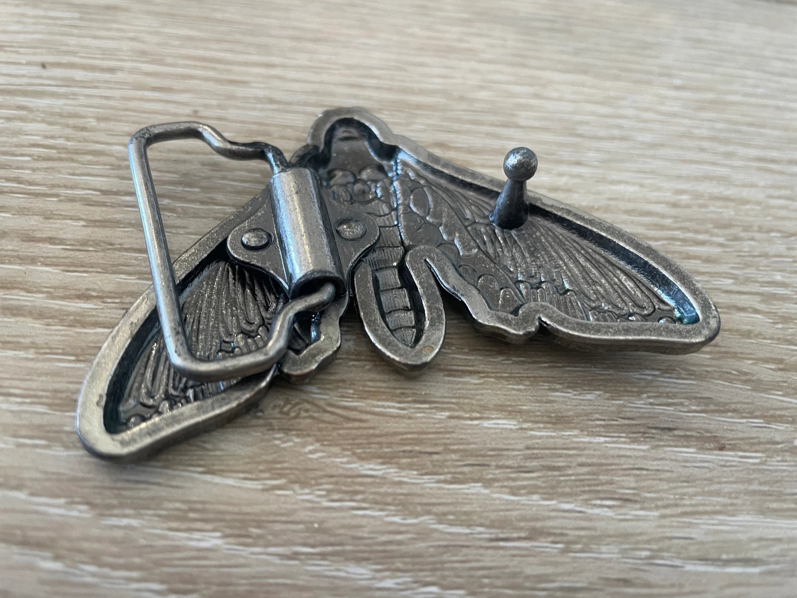 Skull Moth Belt Buckle