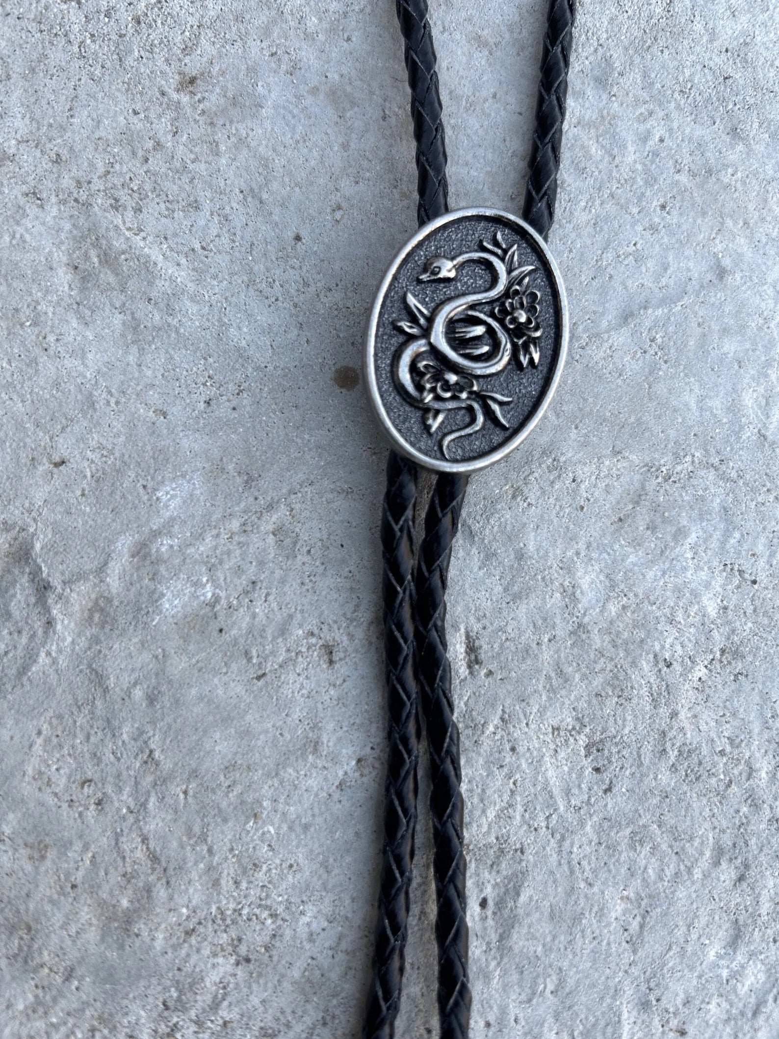 Snake Rose Bolo Tie