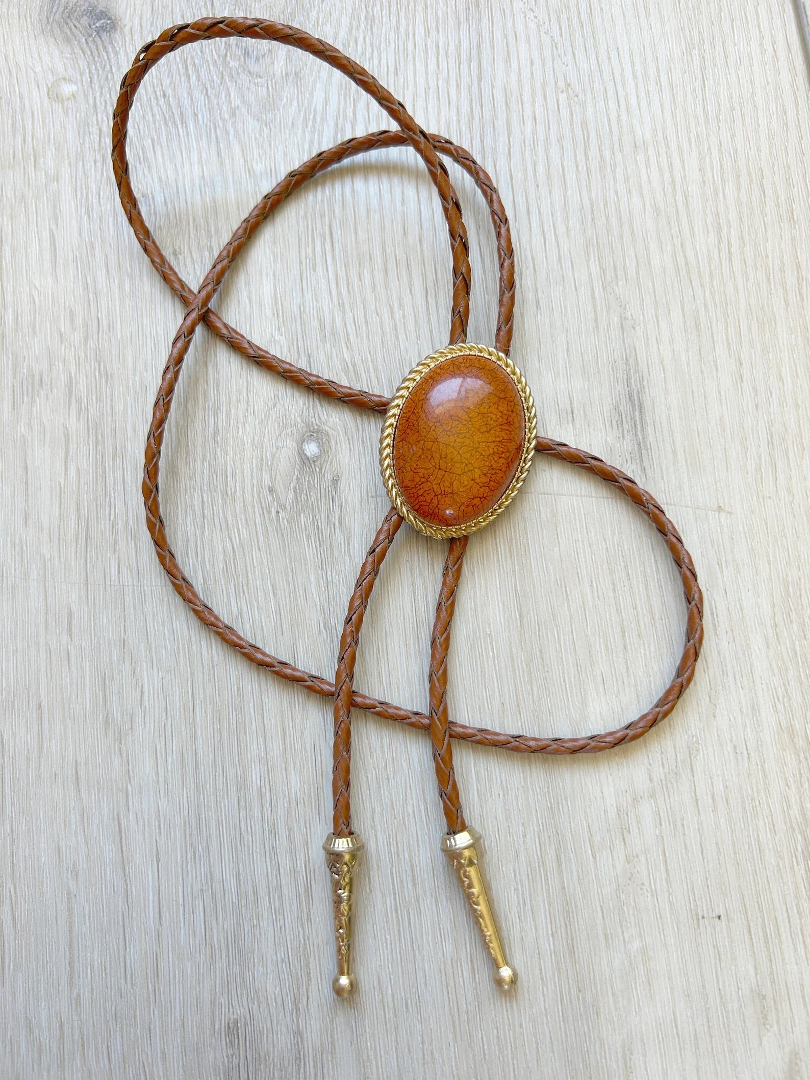 Orange Bolo Tie