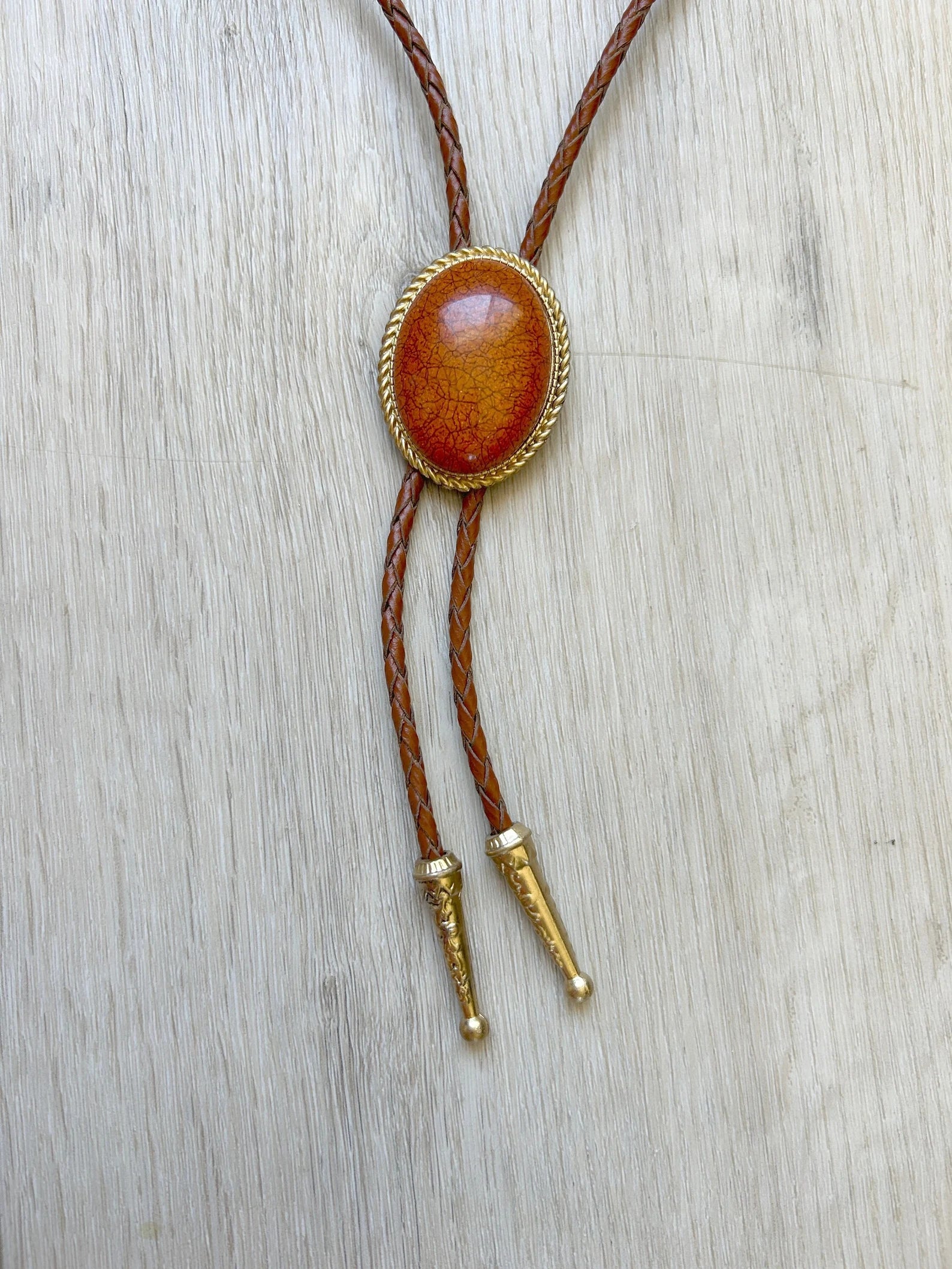 Orange Bolo Tie