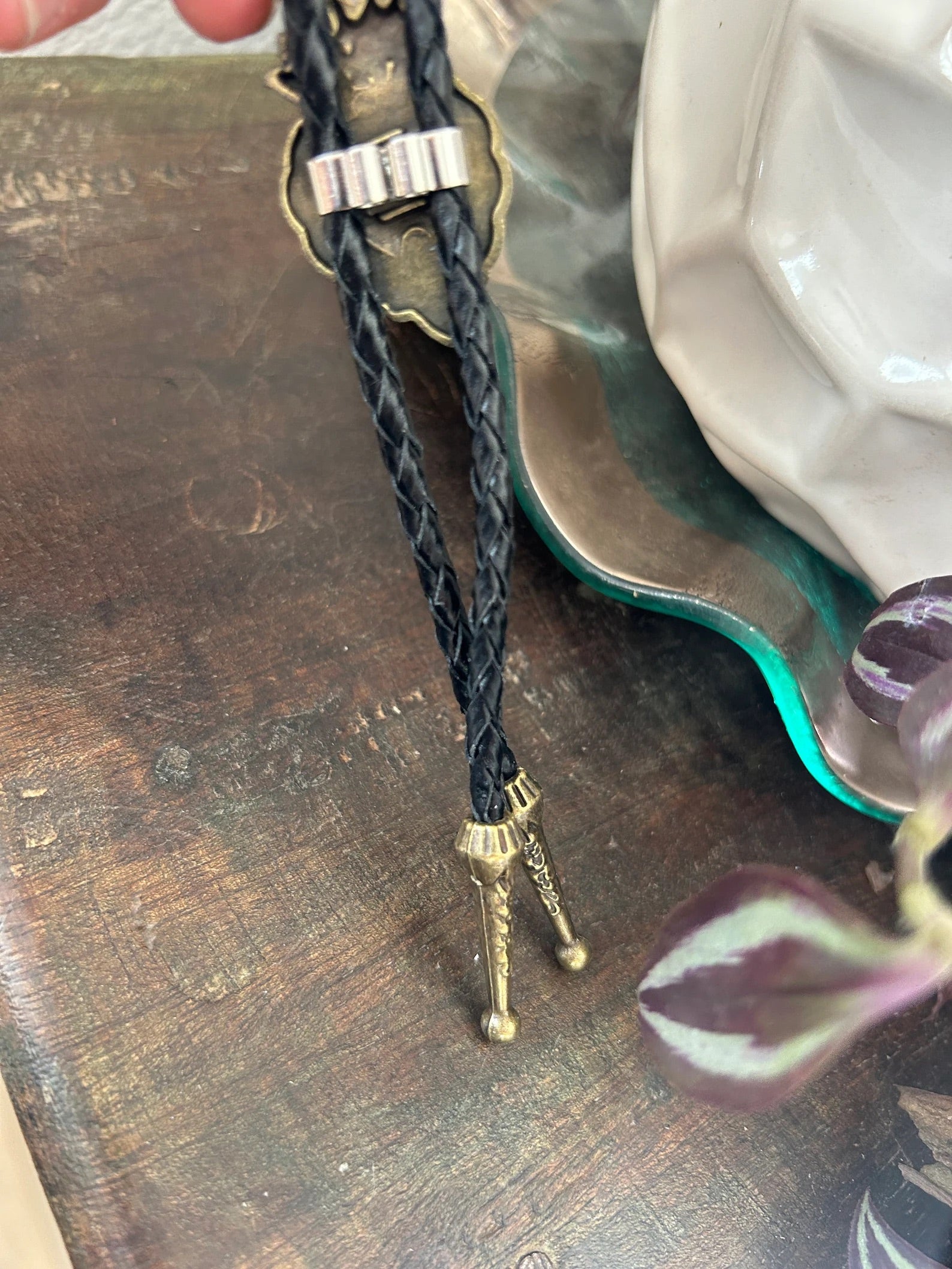 Sacred Heart Crown Gold Bolo Tie