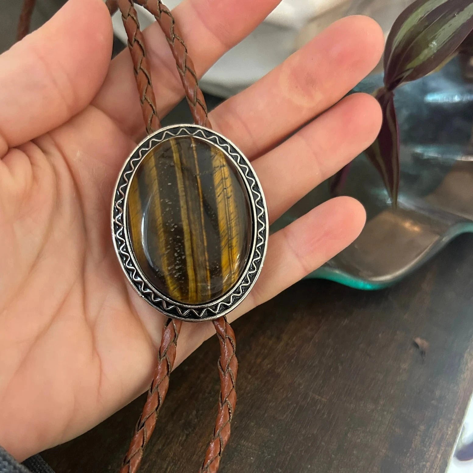 Southwestern Tigers Eye Bolo Tie