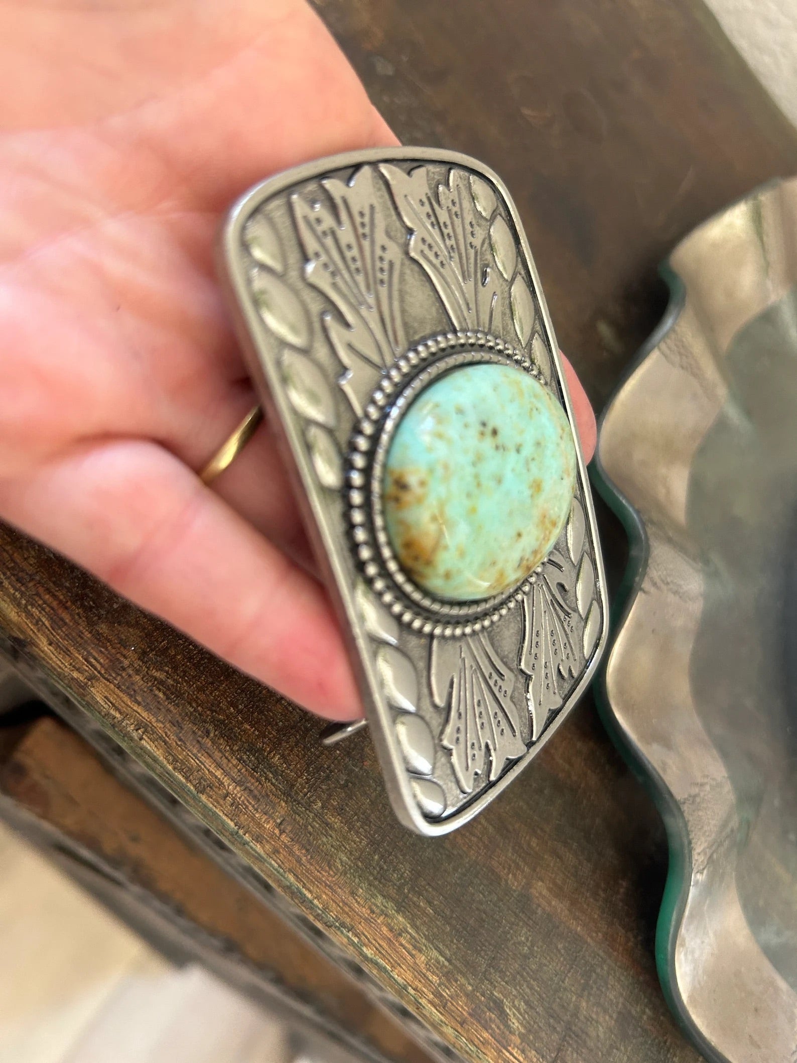 Savannah Turquoise Belt Buckle