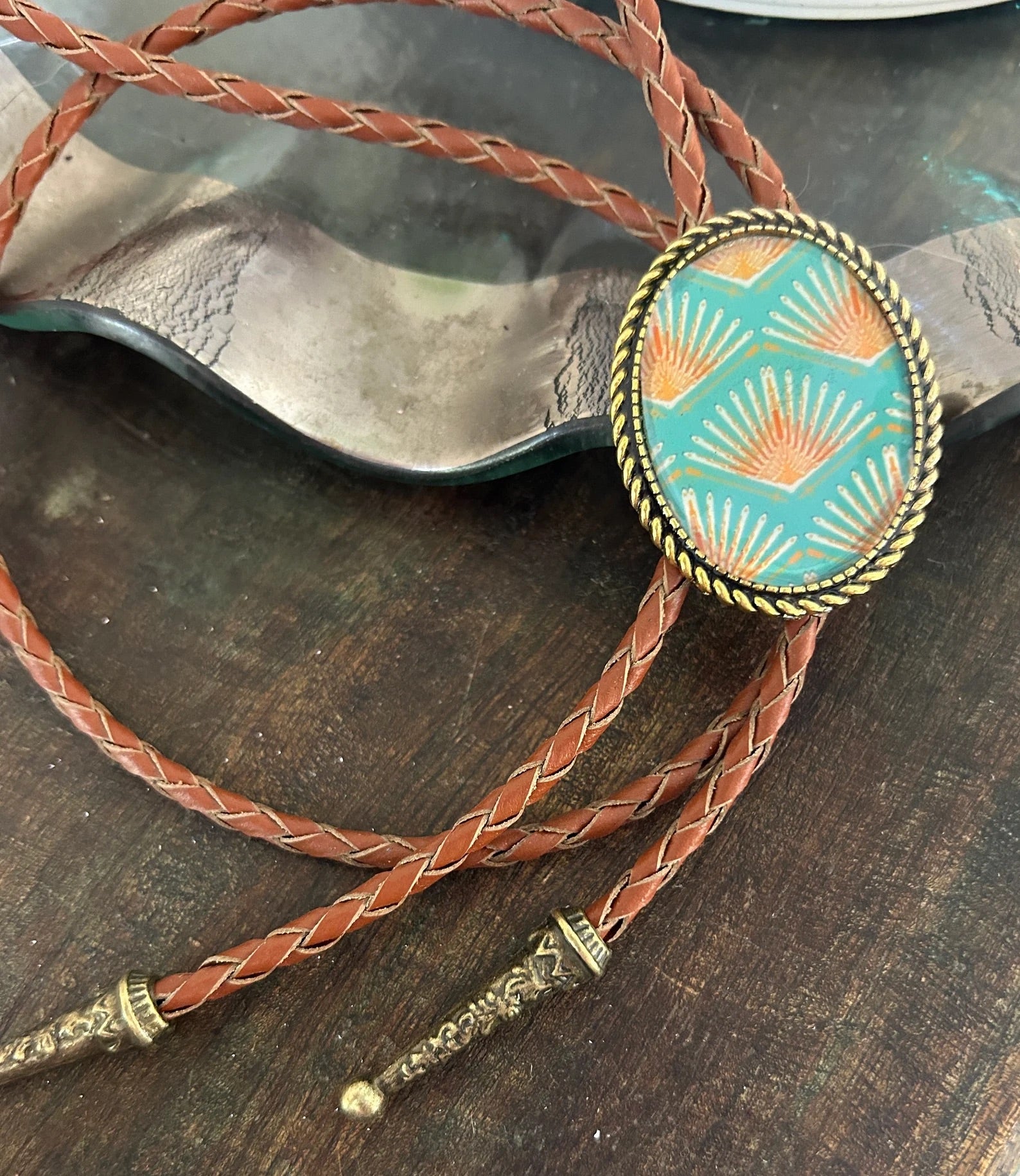 Turquoise Agave Bolo Tie