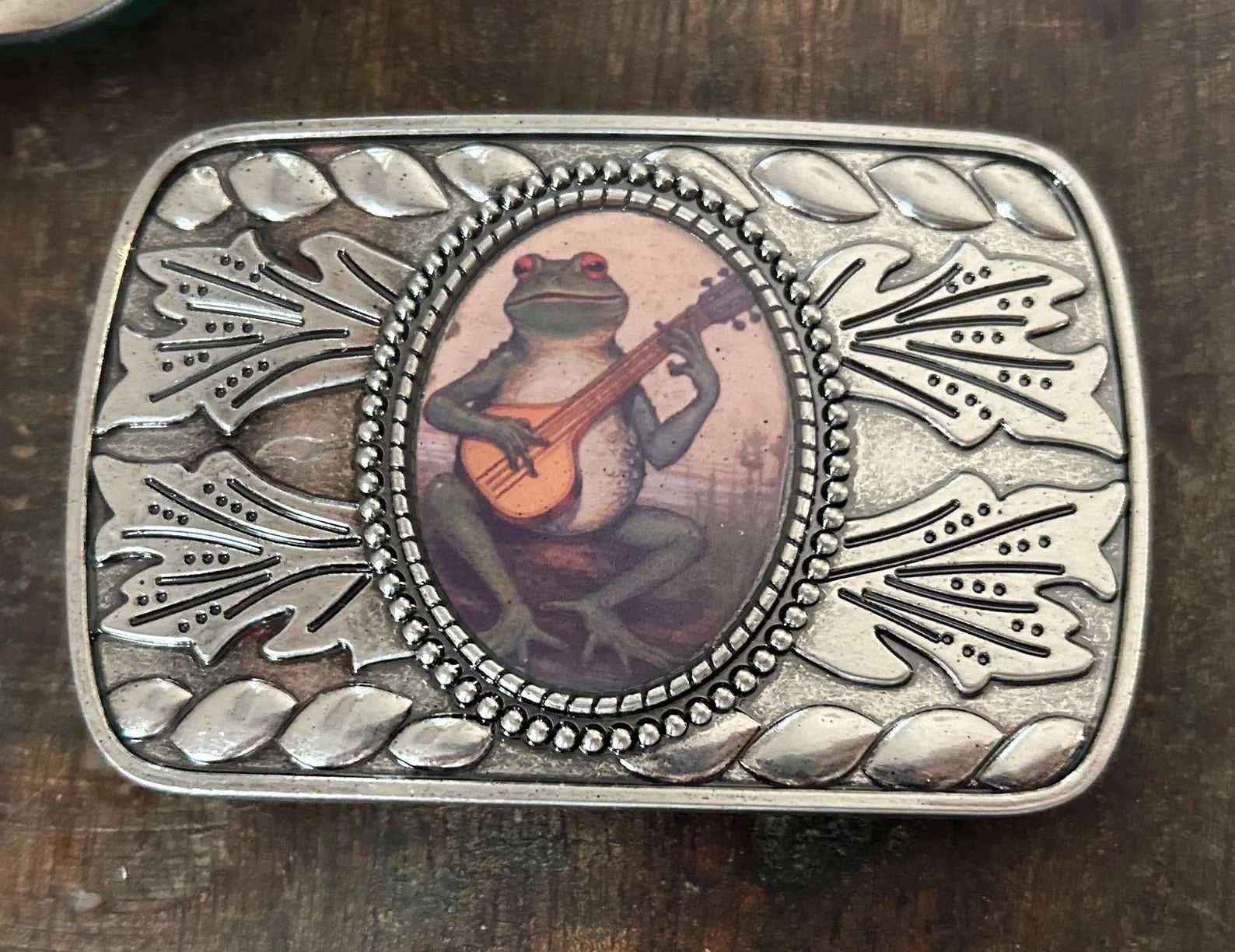 Banjo Frog Belt Buckle