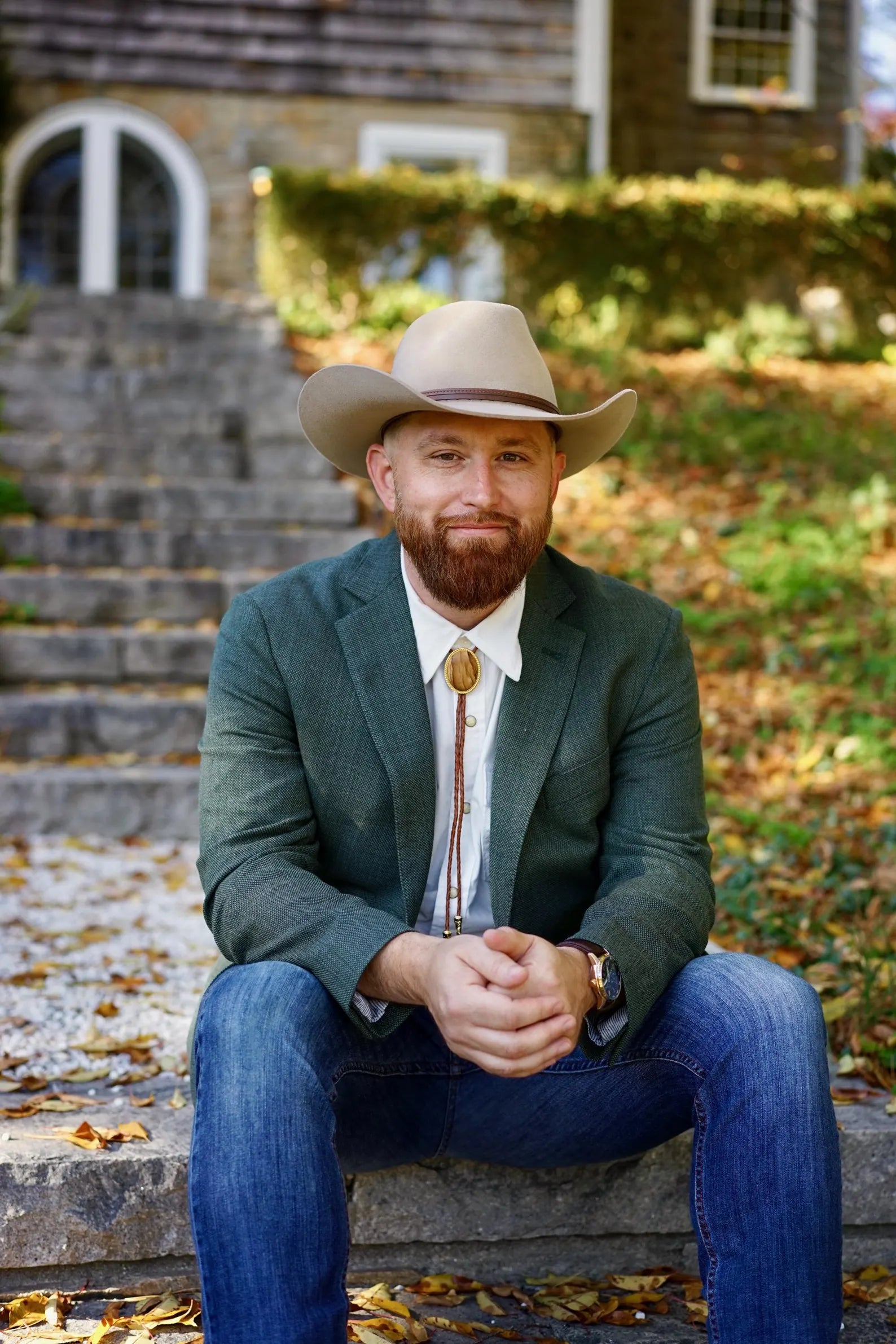Golden Sandstone Bolo Tie