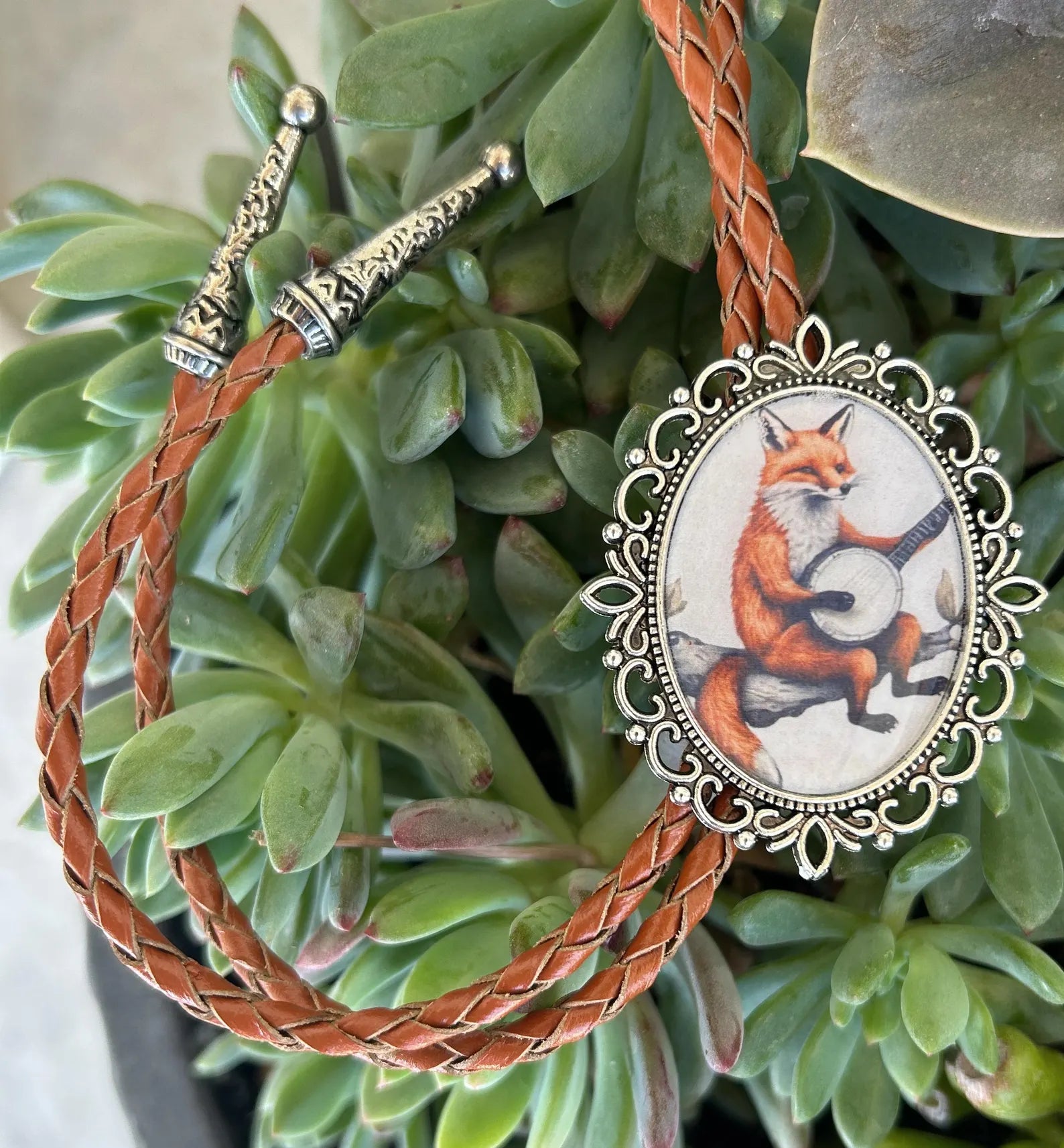 Fox Banjo Bolo Tie